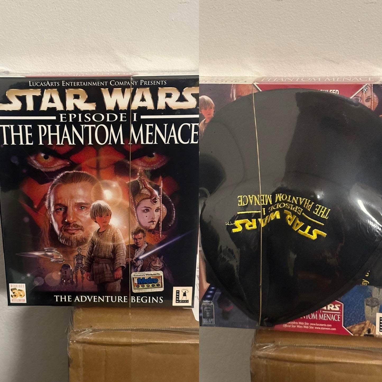 Star Wars: The Phantom Menace Big Box PC + Hat • Windows 95/98 BRAND NEW SEALED