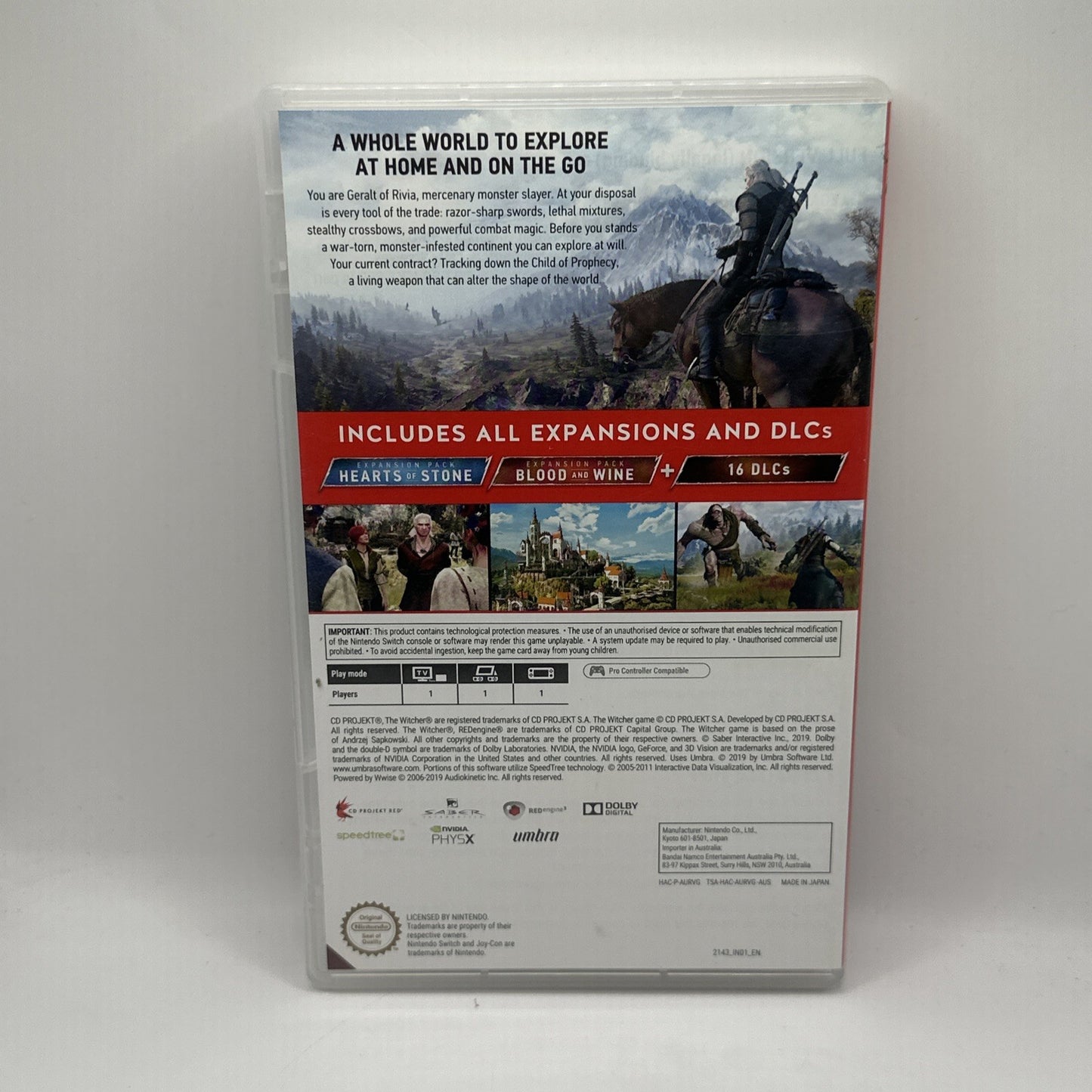 The Witcher 3: Wild Hunt - Complete Edition • Nintendo Switch Game (2019) AUS