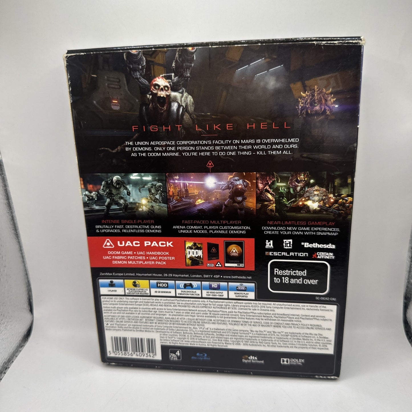 Doom - UAC Pack • Playstation 4 PS4 Game + Manual & Poster (2016) AUS