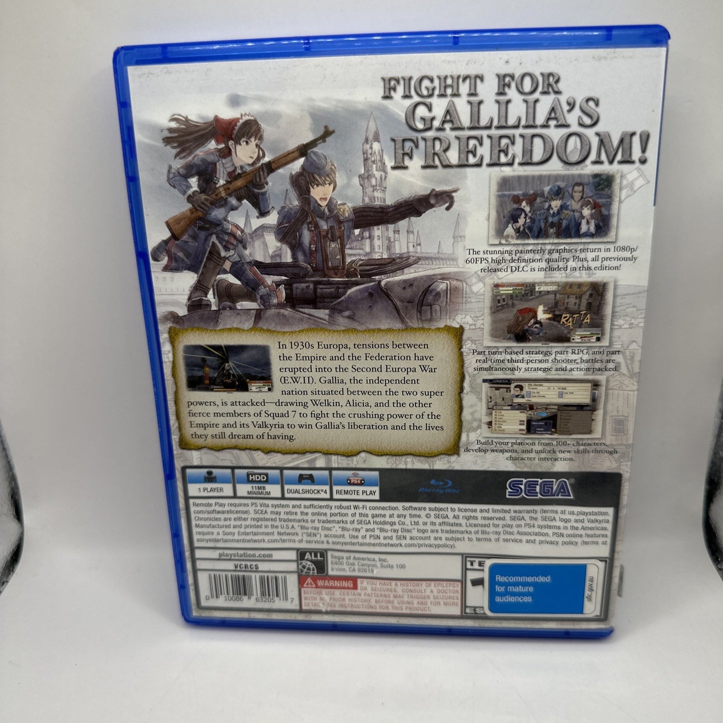 Valkyria Chronicles: Remastered • PlayStation 4 PS4 Game (2016) RPG JRPG • SEGA