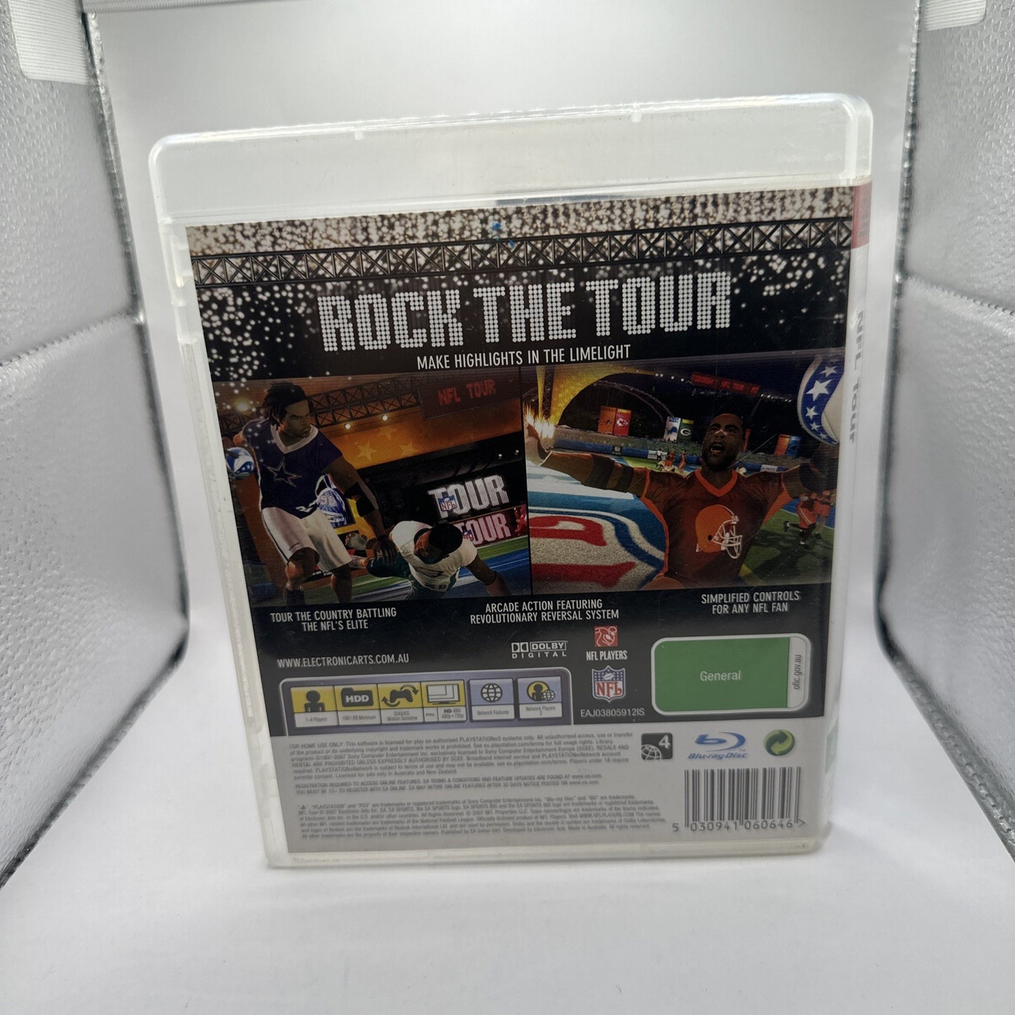 NFL Tour • Sony PlayStation PS3 Game + Manual (2007) AUS CIB • American Football