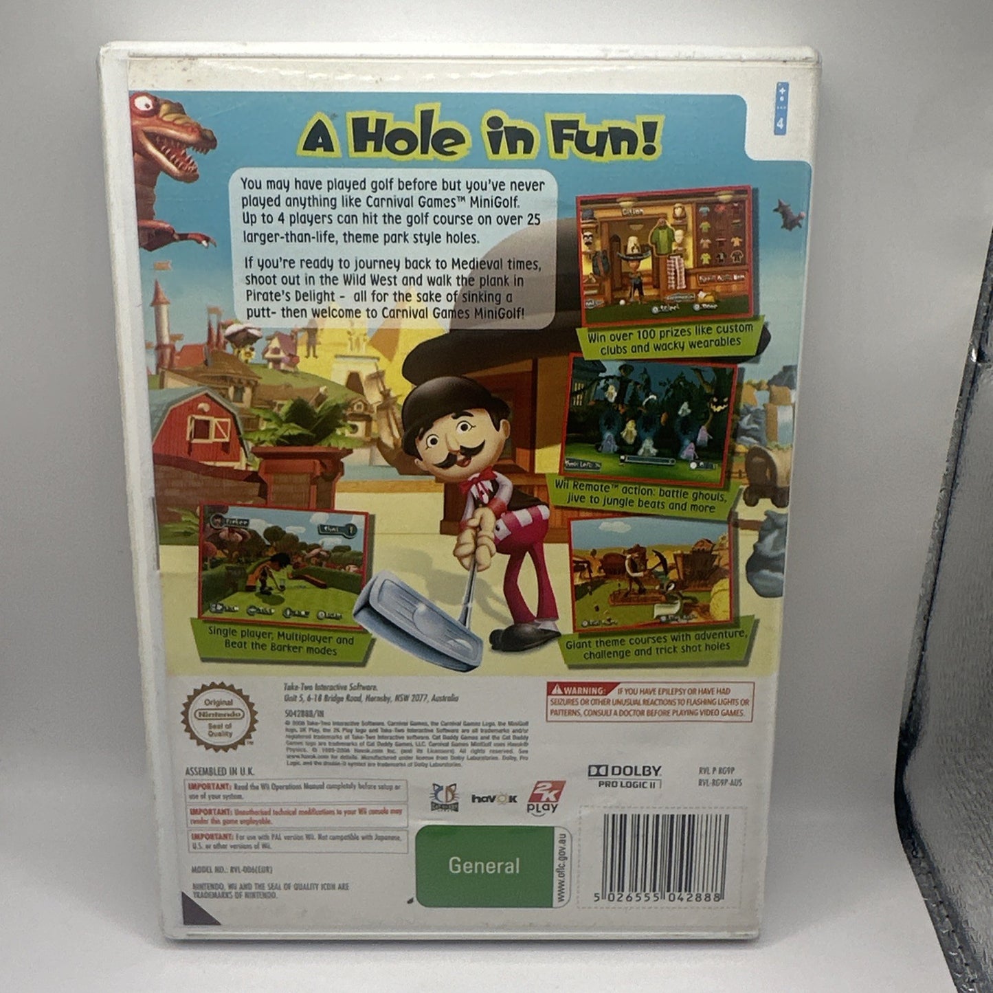 Carnival Games Mini Golf • Nintendo Wii Game (2008) PAL AUS • Minigolf Party