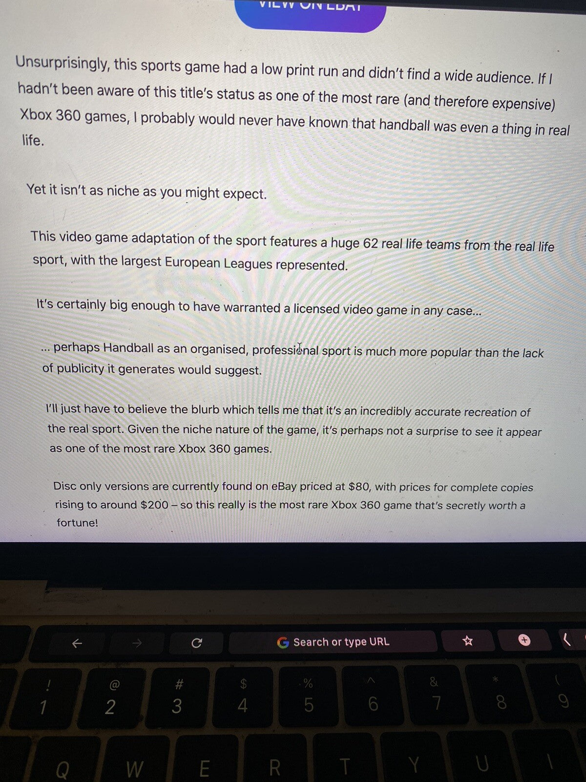 *EXTREMELY RARE* Handball 16 Xbox 360 Game PAL *BRAND NEW/SEALED* IFH 2016 MINT