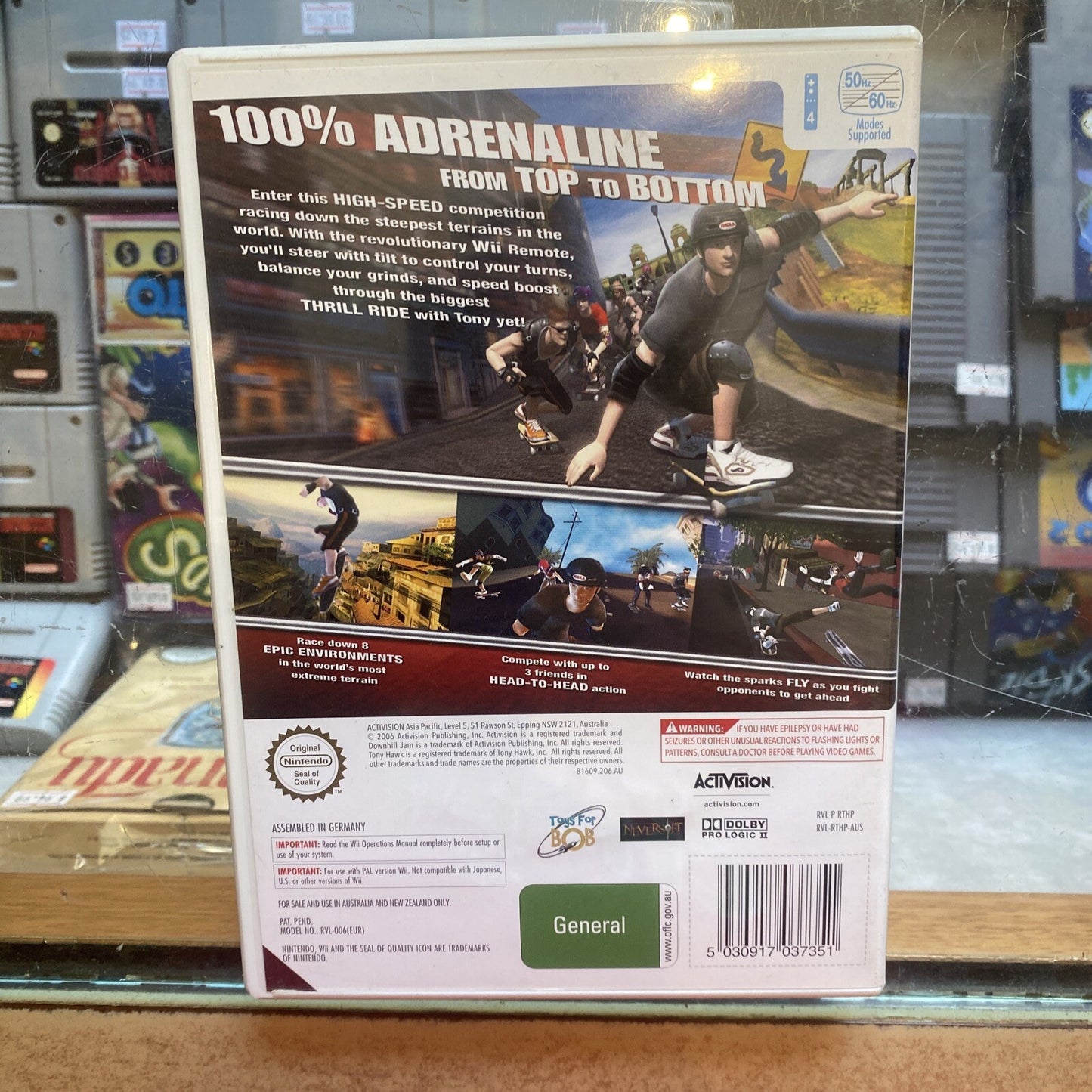 Tony Hawks Downhill Jam Nintendo Wii Game + Manual (2006) Skateboarding Skating