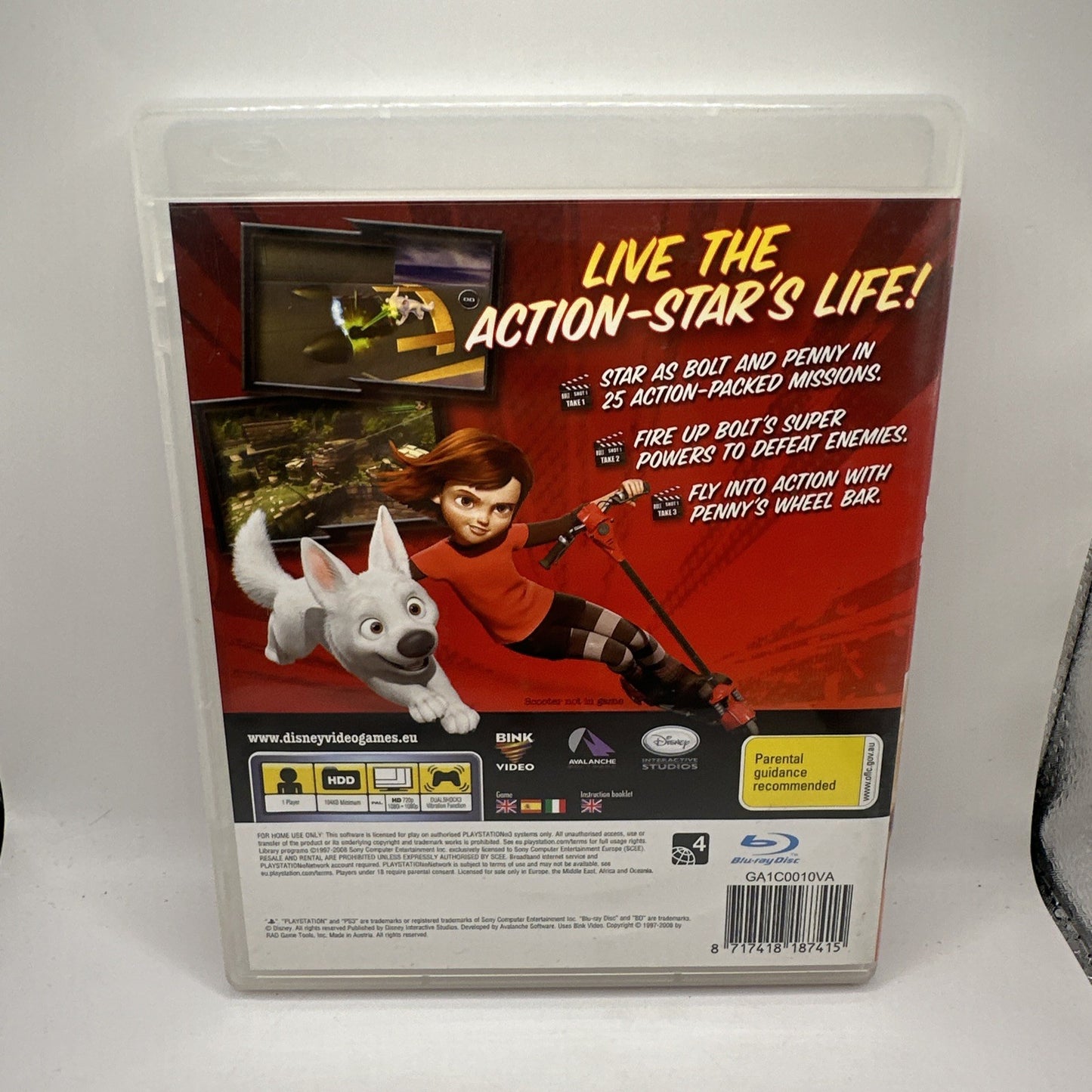 Disney Bolt • PlayStation 3 PS3 Game (2008) AUS • Kids/Family Games