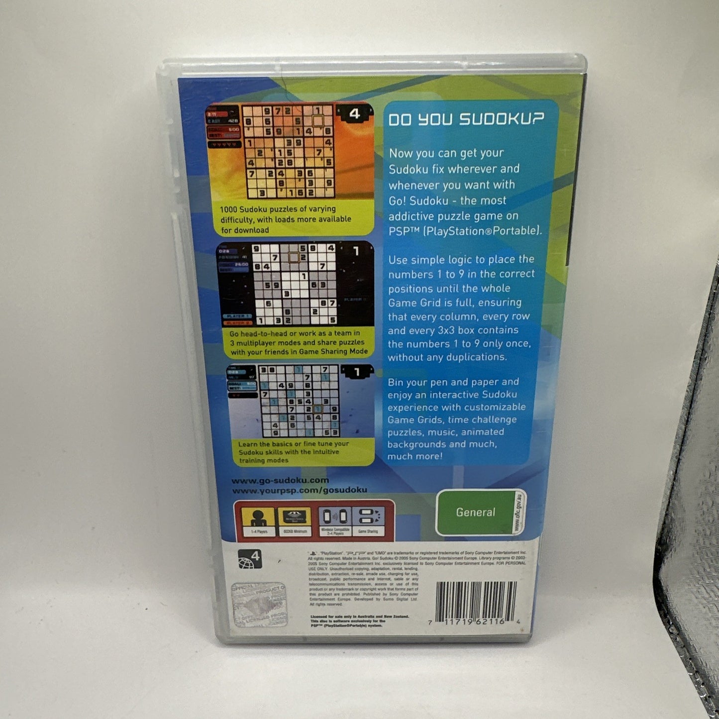 Go! Sudoku • PSP Playstation Portable Game + Manual (2005) Complete CIB • Puzzle