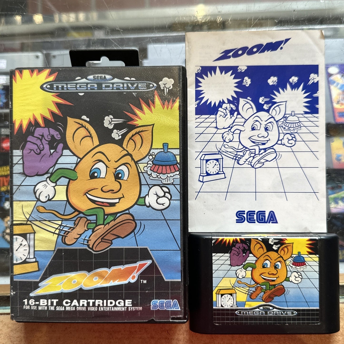 Zoom! • SEGA Mega Drive Game + Manual (1990) PAL • Complete CIB • TESTED!