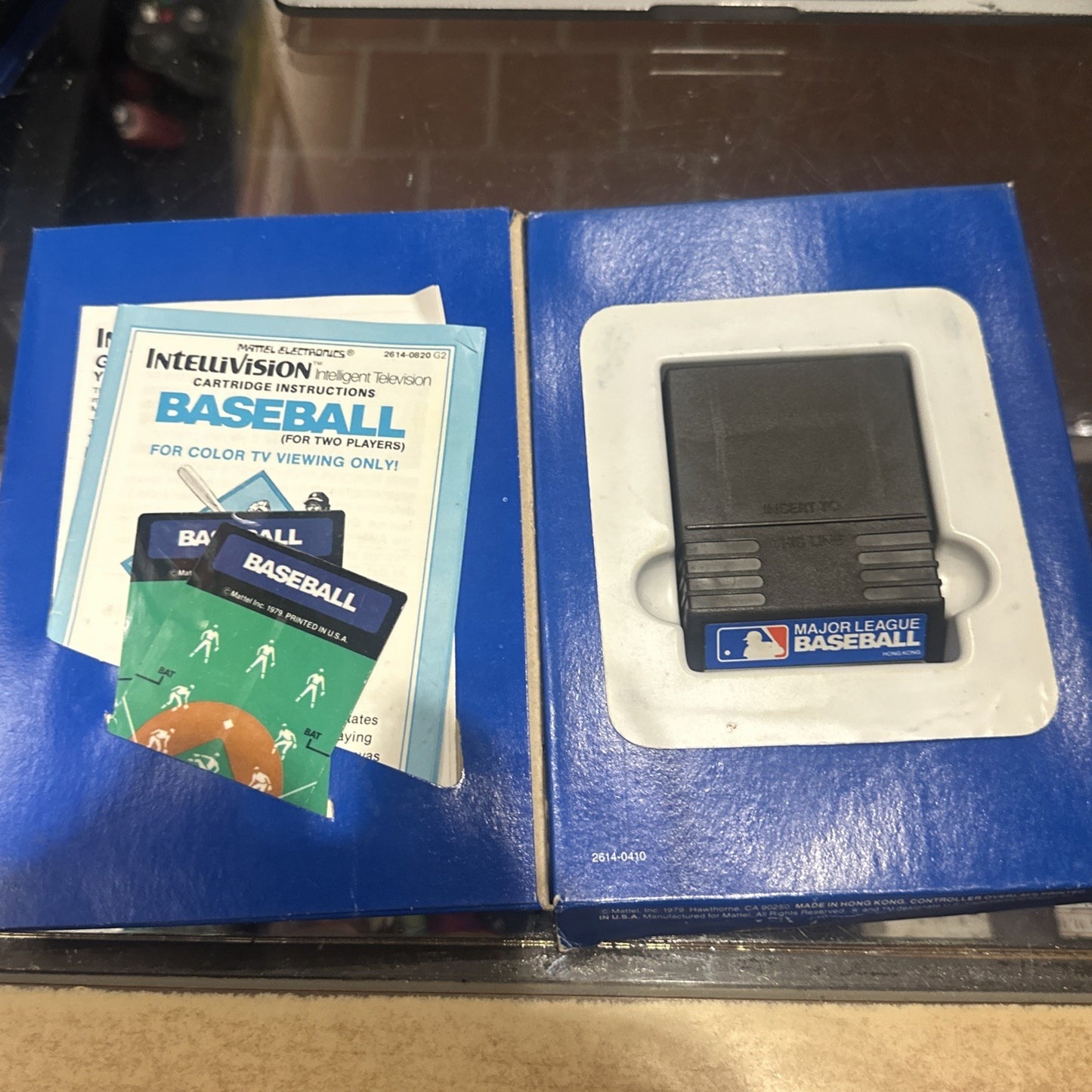 Baseball • Mattel Intellivision Game In Box + Manual (1979) Complete • MLB Major