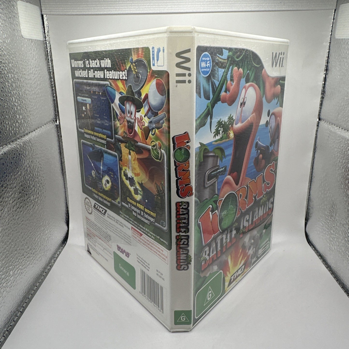 Worms: Battle Islands • Nintendo Wii Game + Manual (2010) PAL AUS Complete • THQ
