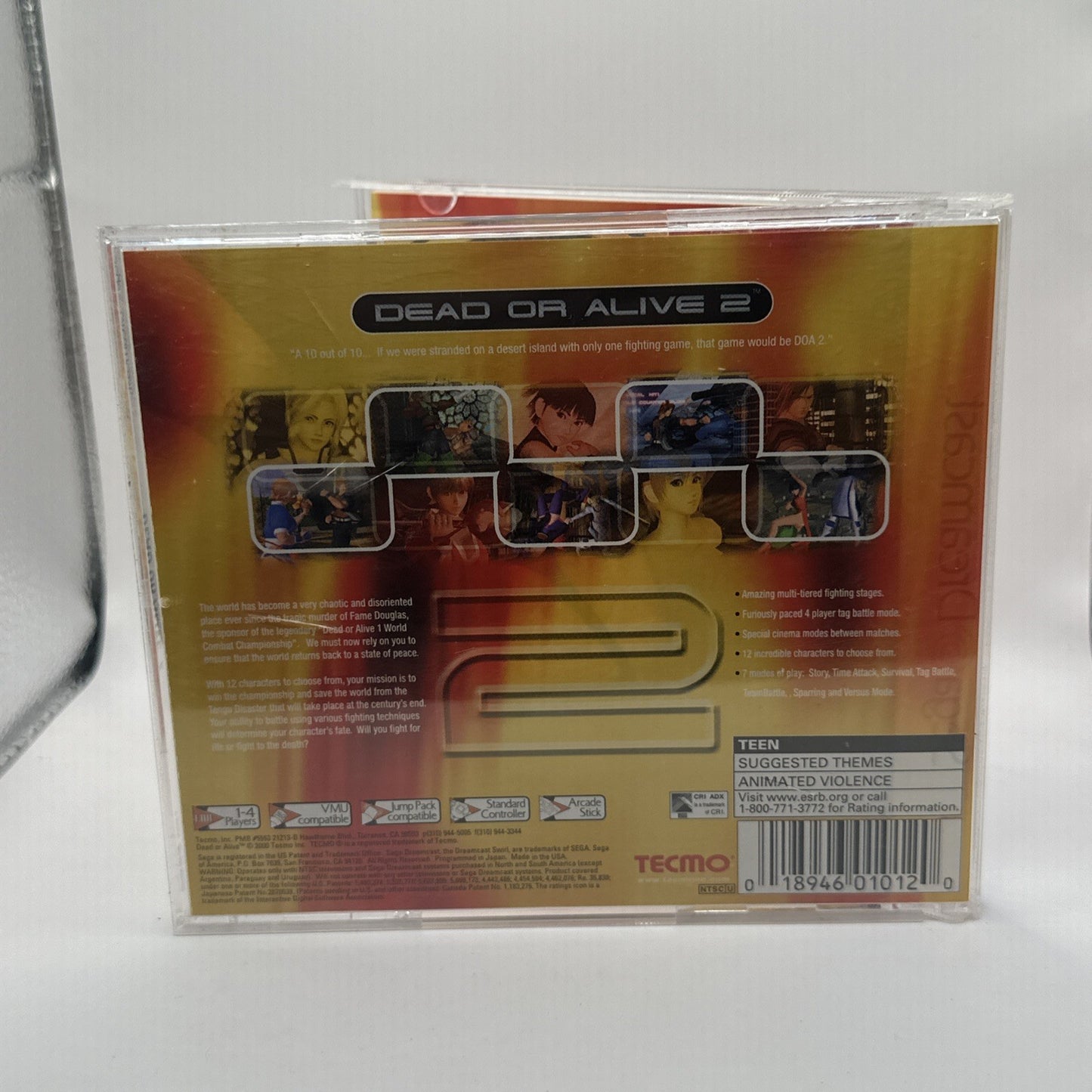 Dead or Alive 2 • Sega Dreamcast Game + Manual (1999) NTSC-U/C • Complete TECMO