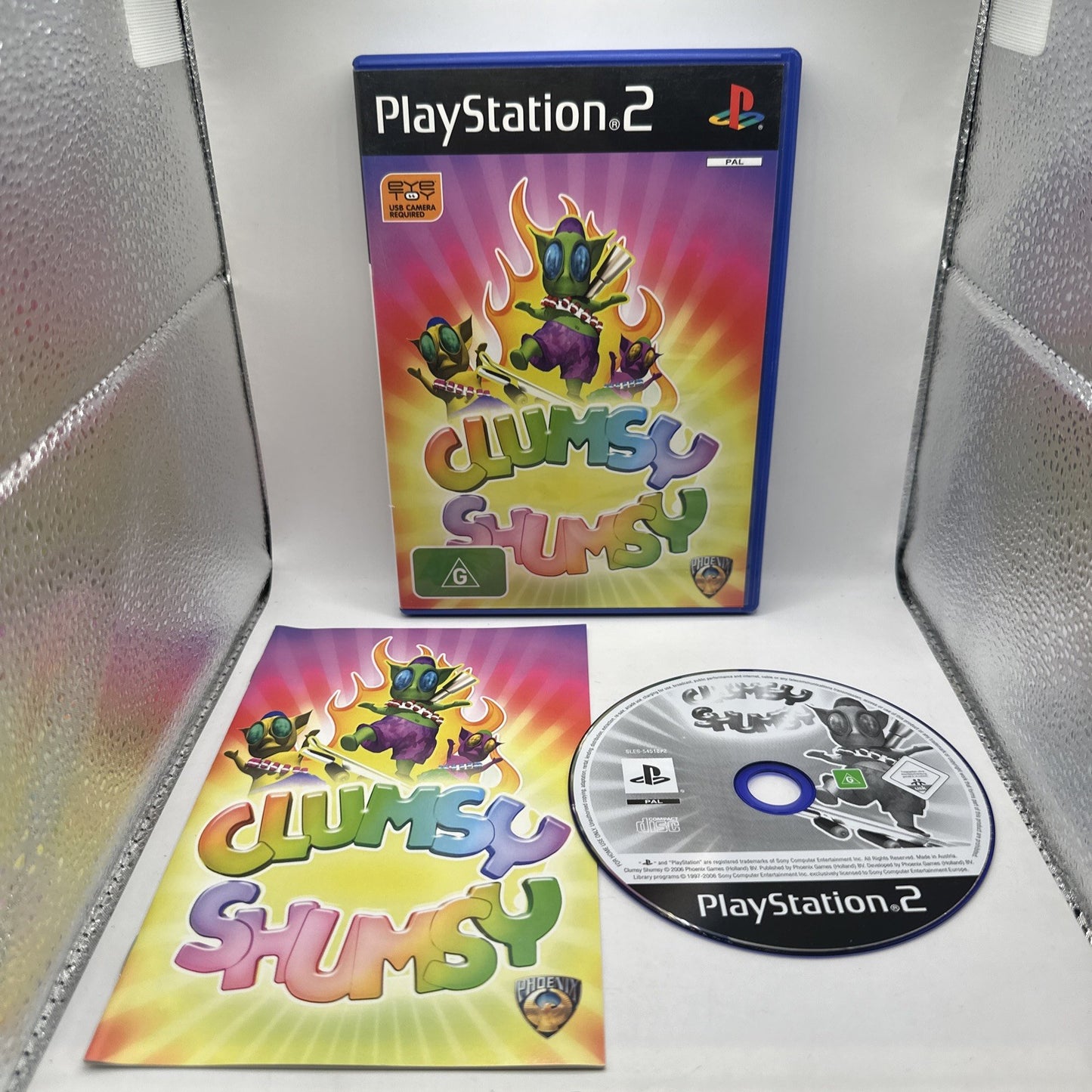 CLUMSY SHUMSY • PlayStation 2 PS2 + Manual (2006) PAL Complete • Phoenix Games