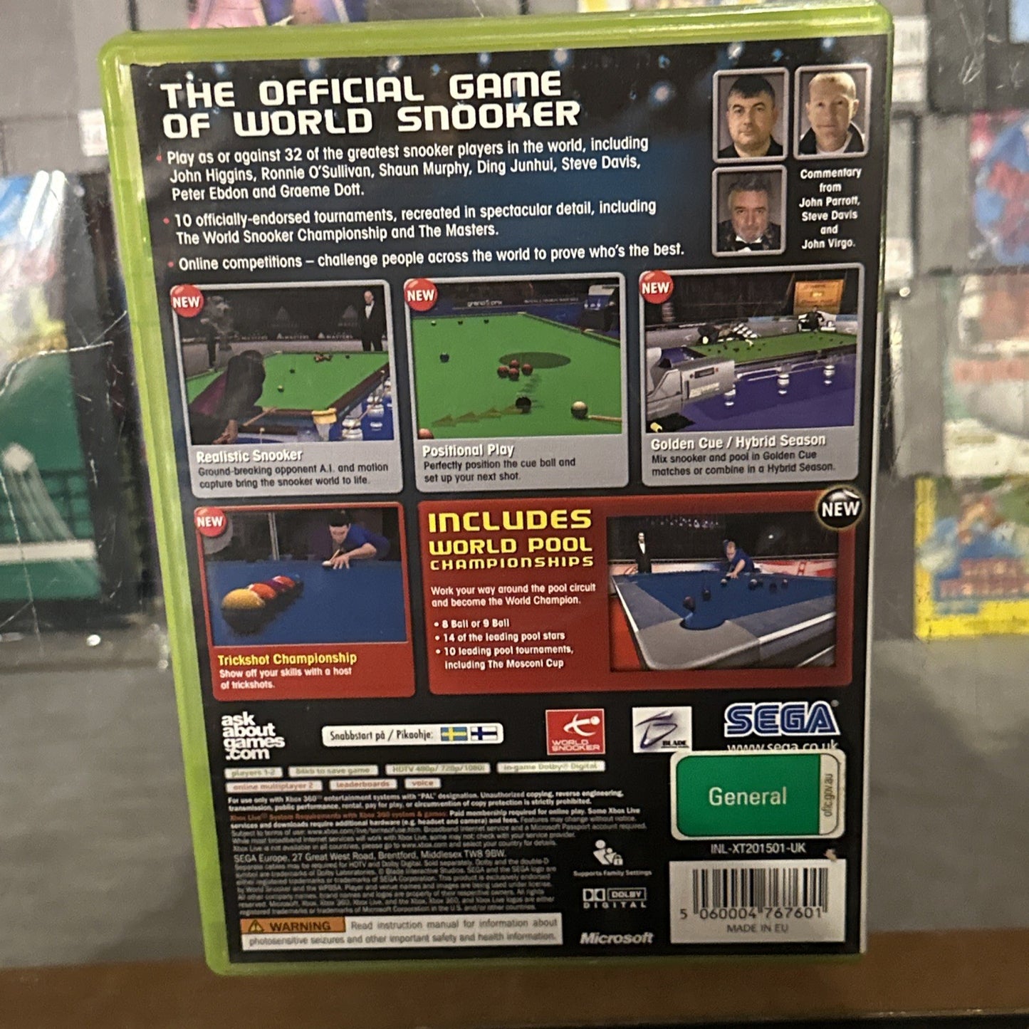 World Snooker Championship 2007 • Xbox 360 Game + Manual • SEGA • PAL