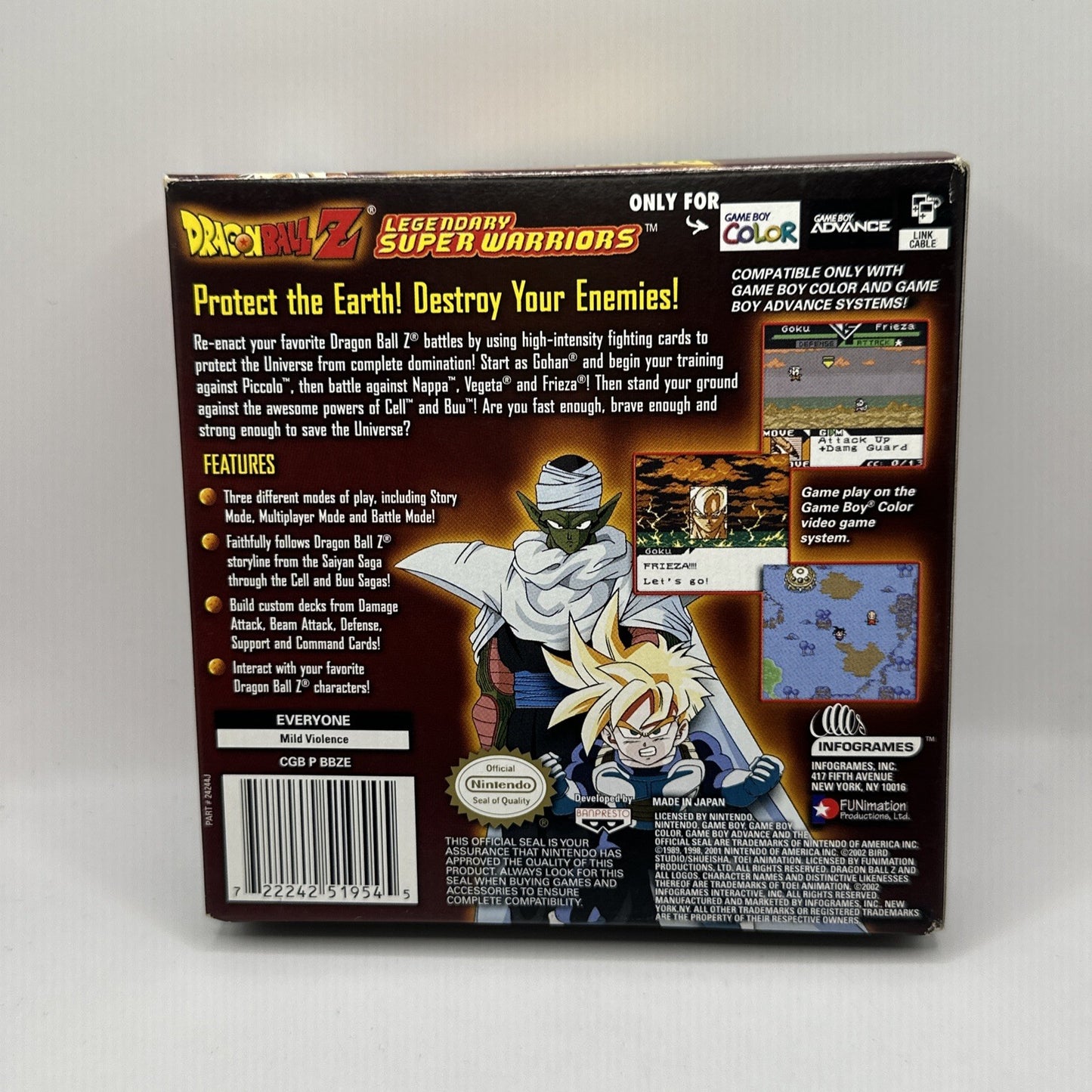 Dragon Ball Z: Legendary Super Warriors • Nintendo Game Boy Color Boxed Complete