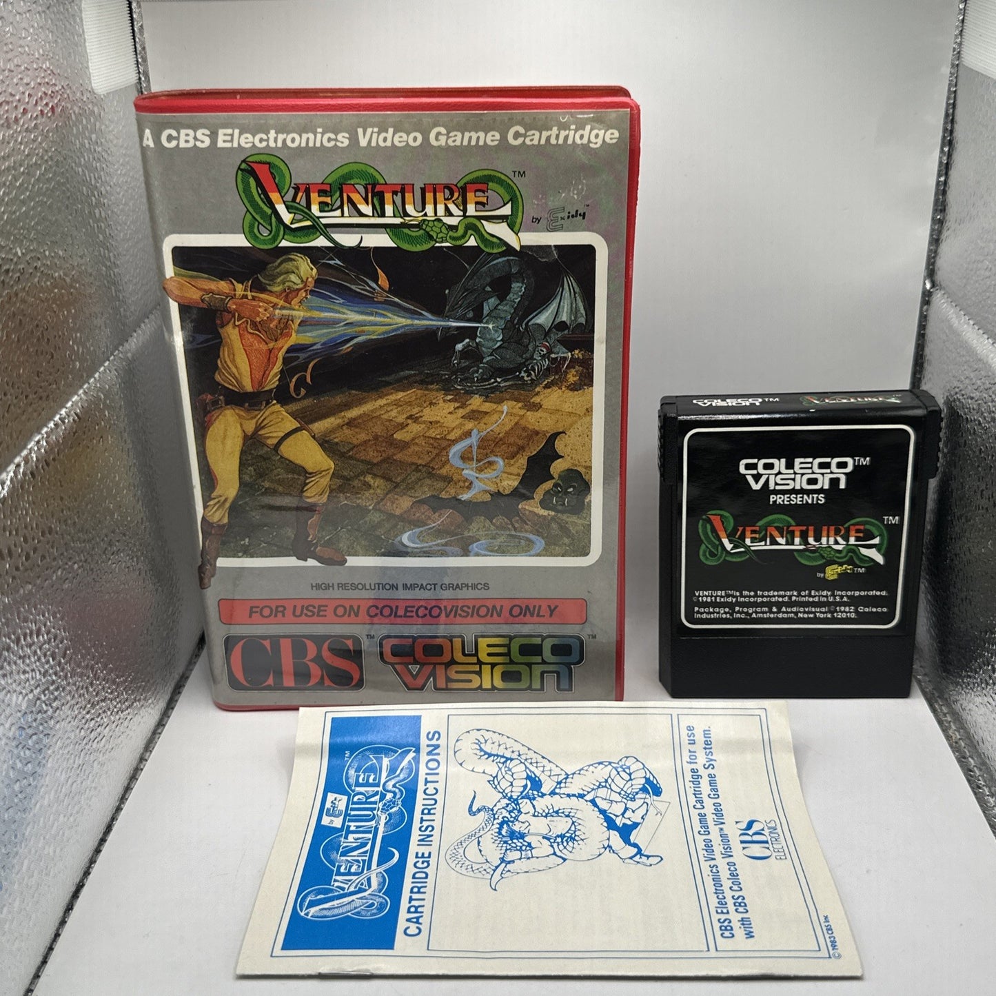 Venture • ColecoVision Game In Box + Manual (1982) Australian PAL • Coleco Boxed