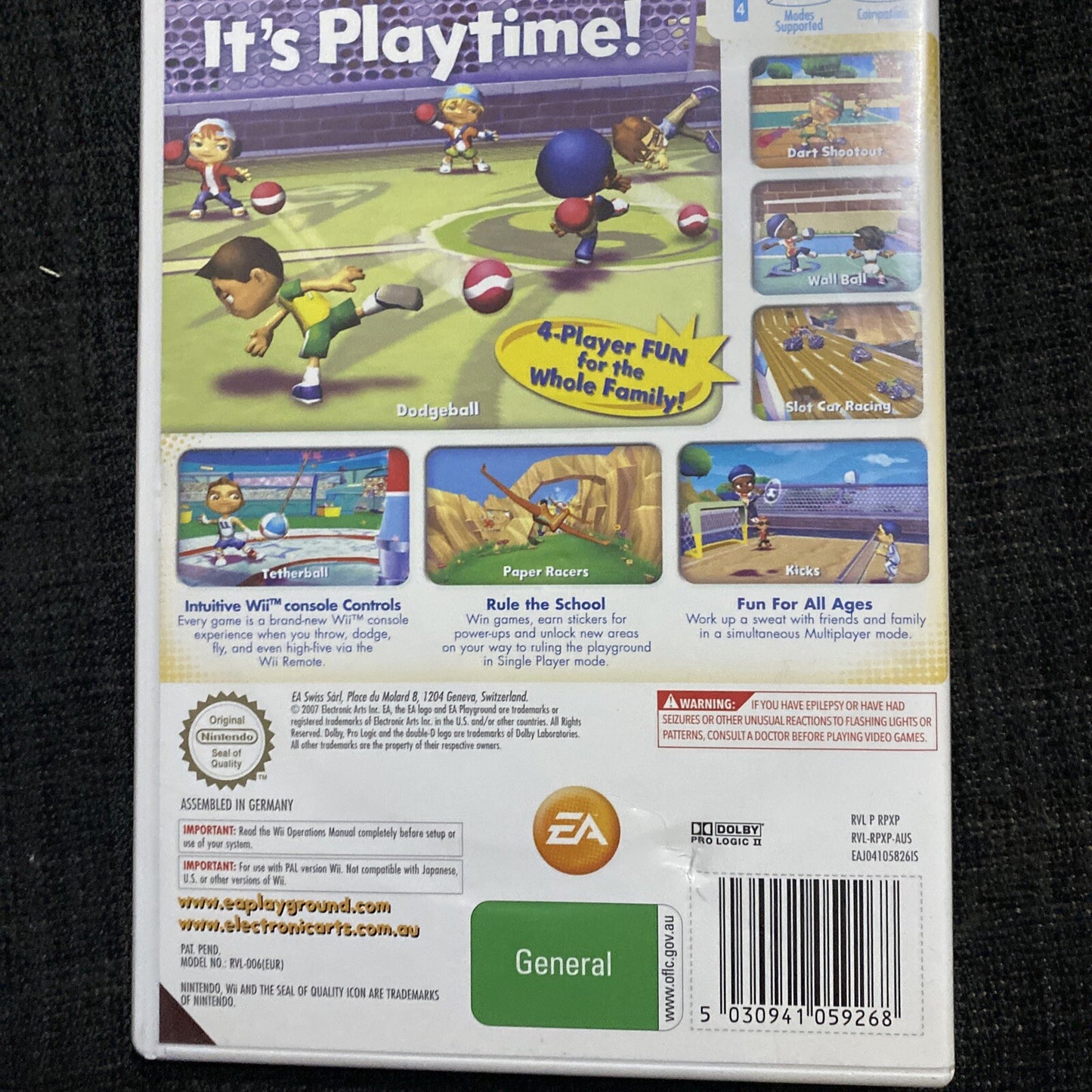 EA Playground Nintendo Wii Game *TESTED/WORKING!* PAL (2007)