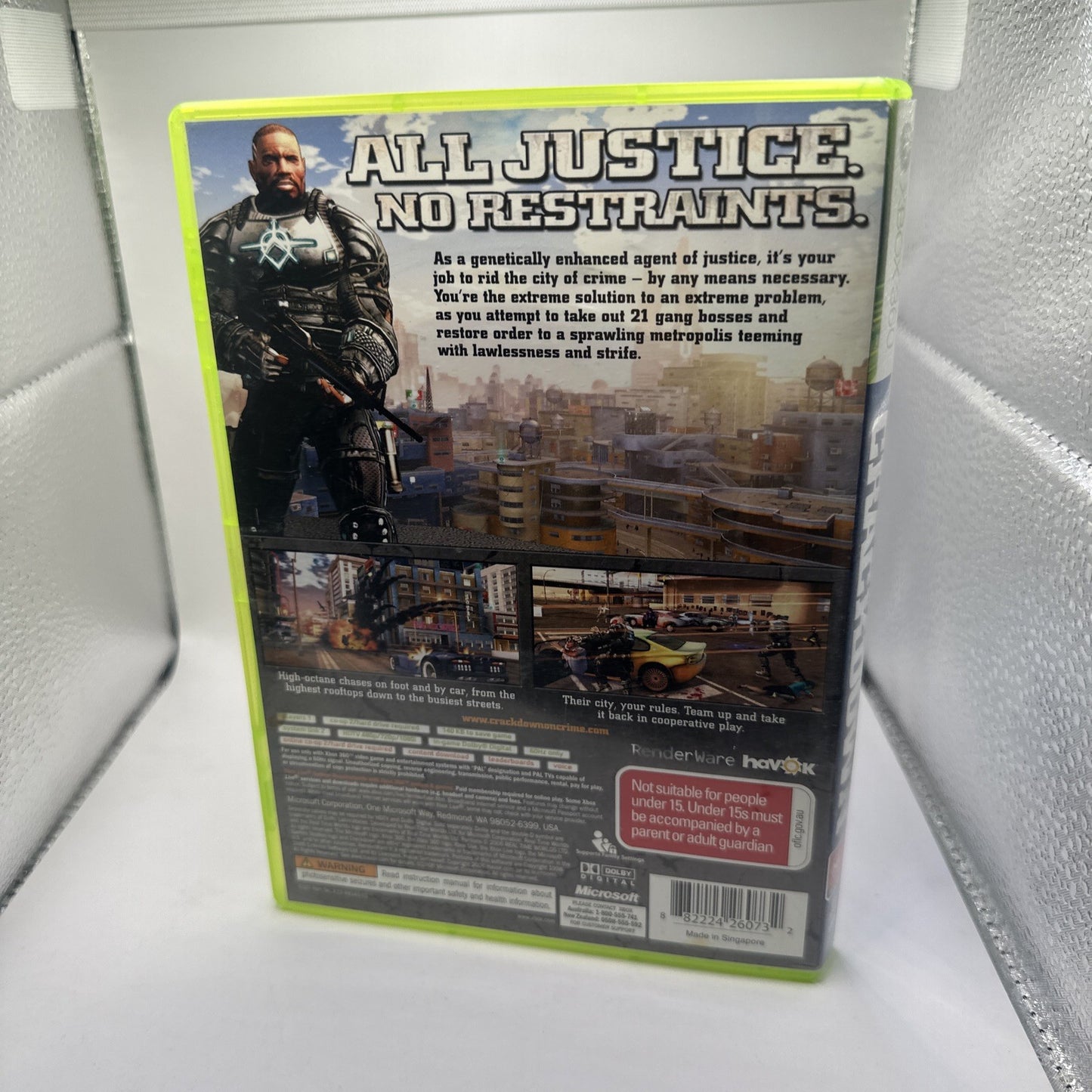 Crackdown • Xbox 360 Game + Poster & Manual (2006) PAL AUS • Complete CIB