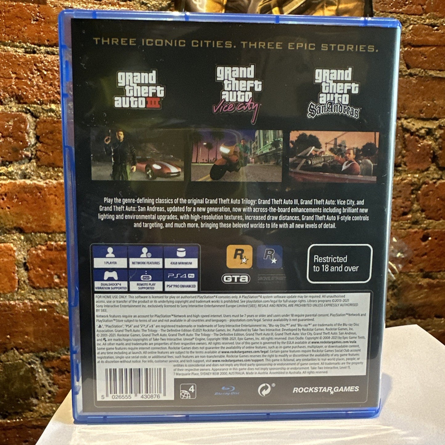 Grand Theft Auto The Trilogy The Definitive Edition • PlayStation 4 PS4 Game GTA