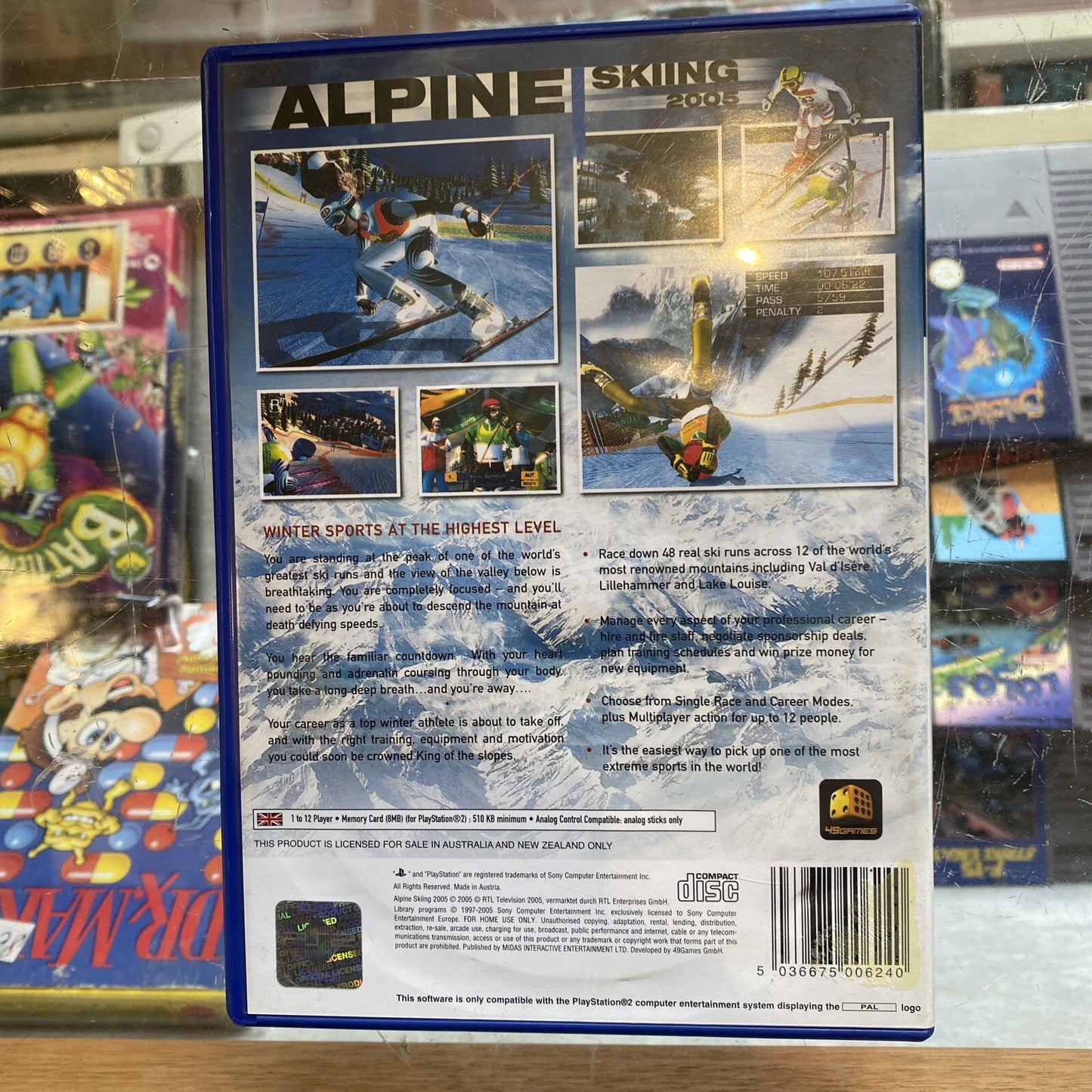 Alpine Skiing 2005 Sony PlayStation 2 Game + Manual • Complete PS2 Snow Sports