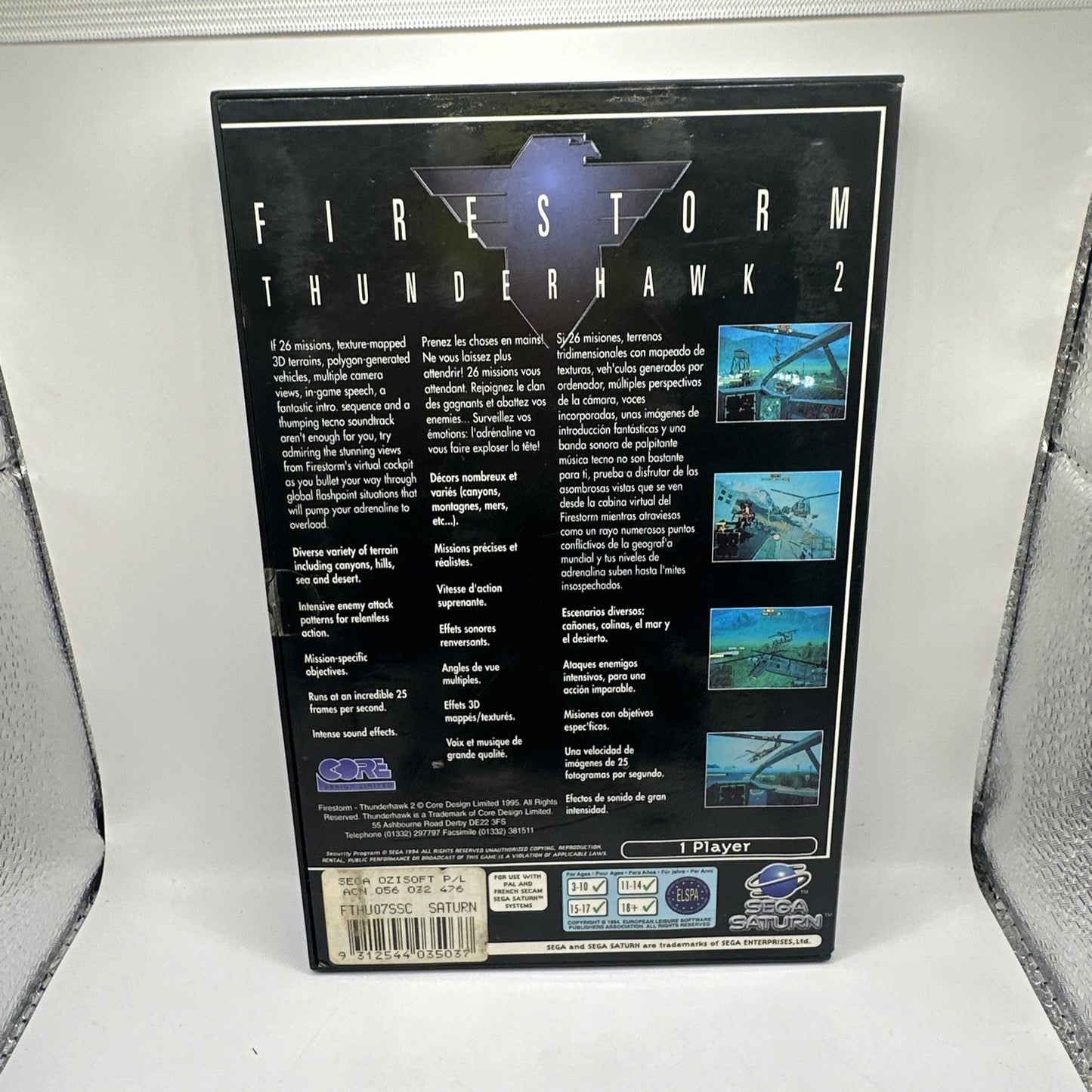 Firestorm Thunderhawk 2 • Sega Saturn Game + Manual (1995) PAL • Complete CIB