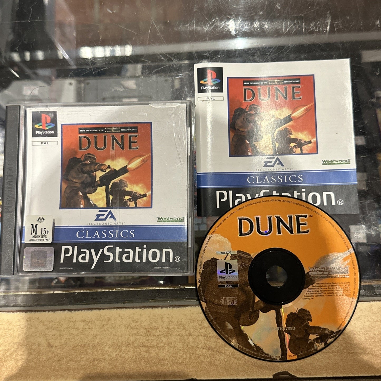 DUNE • Sony PlayStation 1 PS1 Game + Manual (1999) PAL • Westwood Studios
