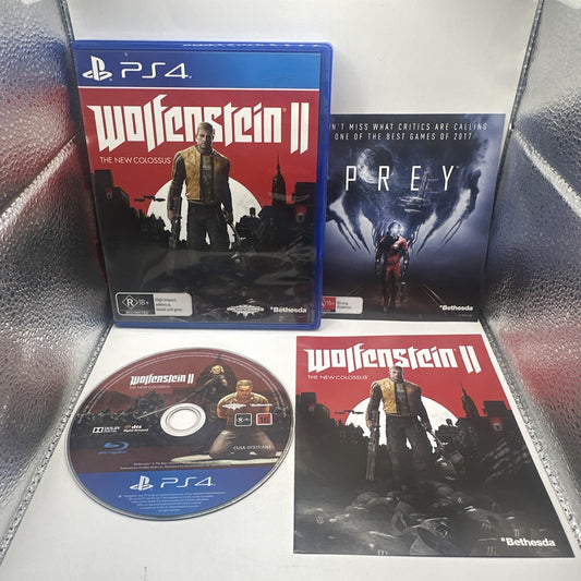 Wolfenstein II: The New Colossus • PlayStation 4 PS4 Game + Manual (2017) AUS