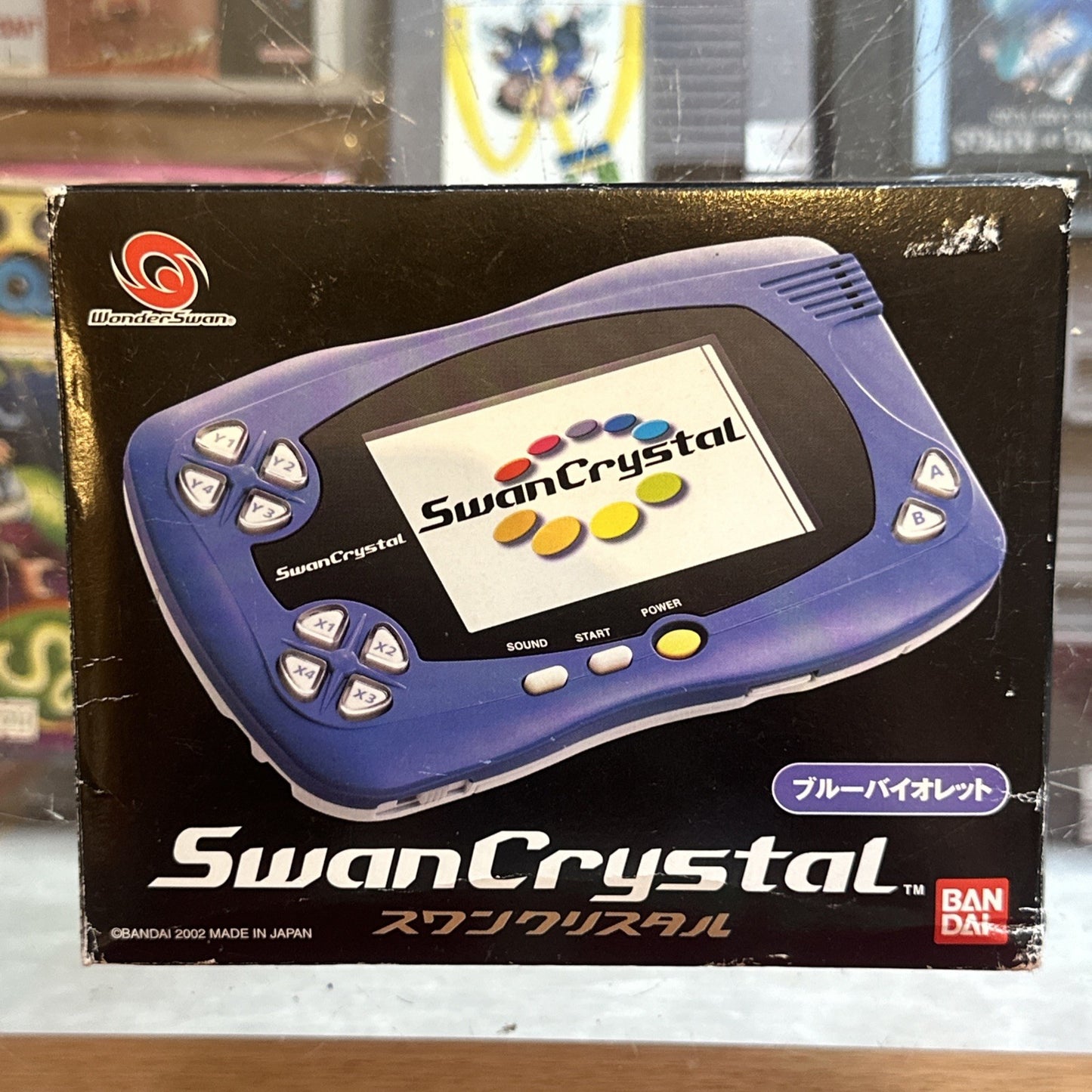 Bandai Wonder Swan Crystal Blue Violet Console Boxed + Manual • SwanCrystal