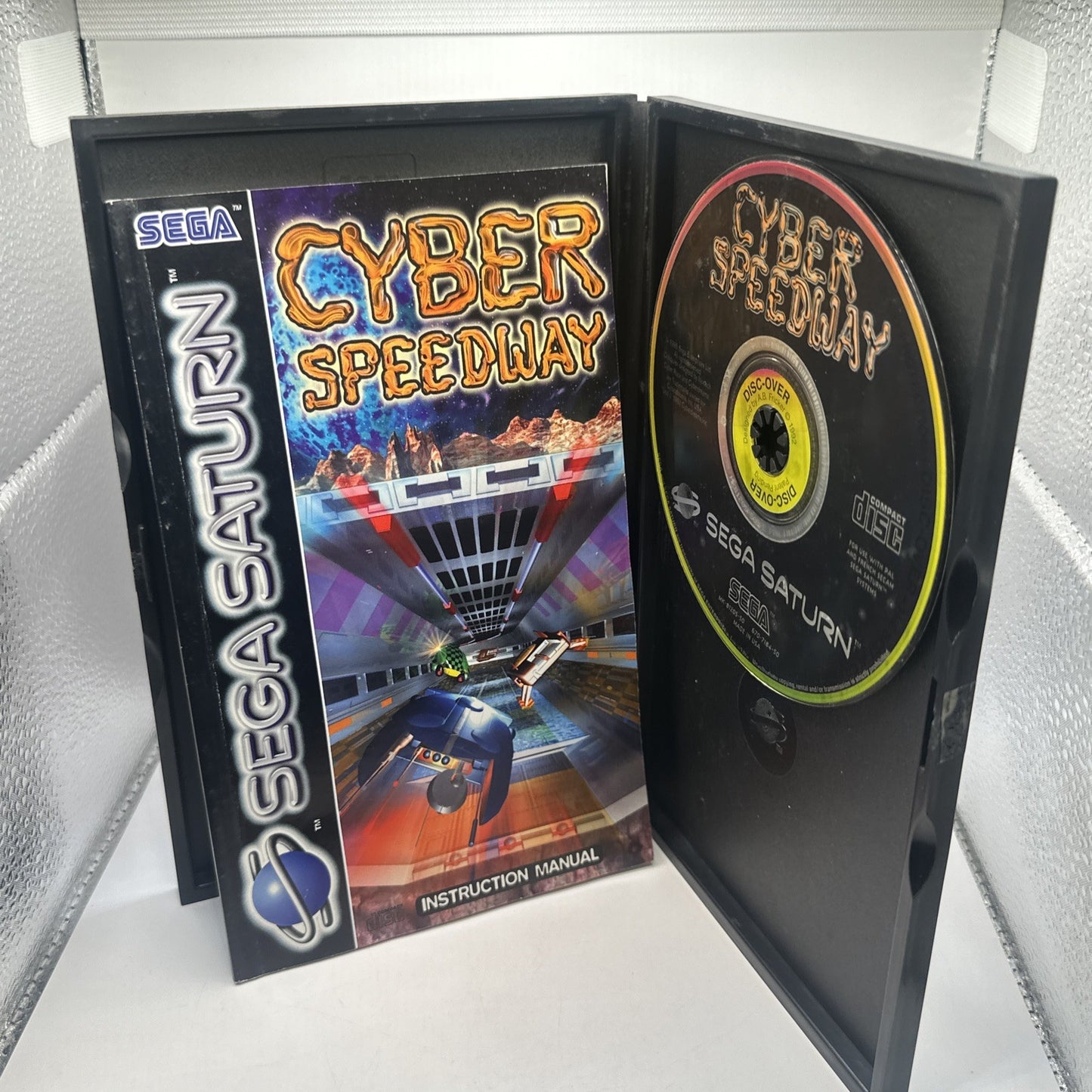 Cyber Speedway Sega Saturn Game + Manual (1995) PAL • Complete CIB • Racing