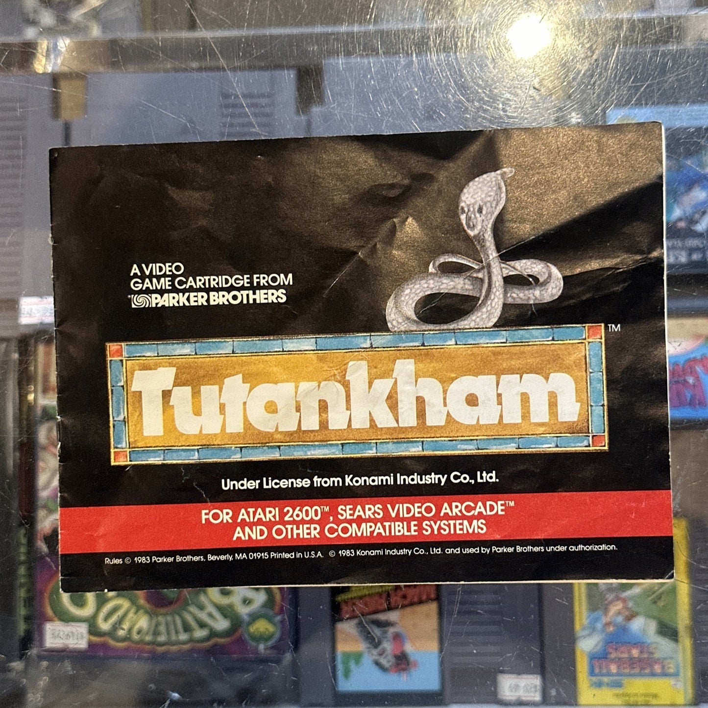 Tutankham • Atari 2600 Game + Manual (1983) Konami • Tutankhamen