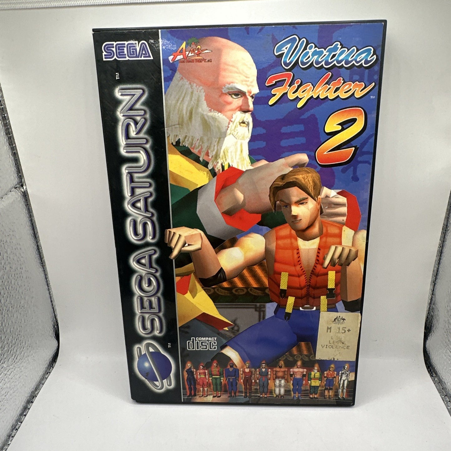 Virtua Fighter 2 • Sega Saturn Game + Manual PAL (1995) Complete CIB • Fighting