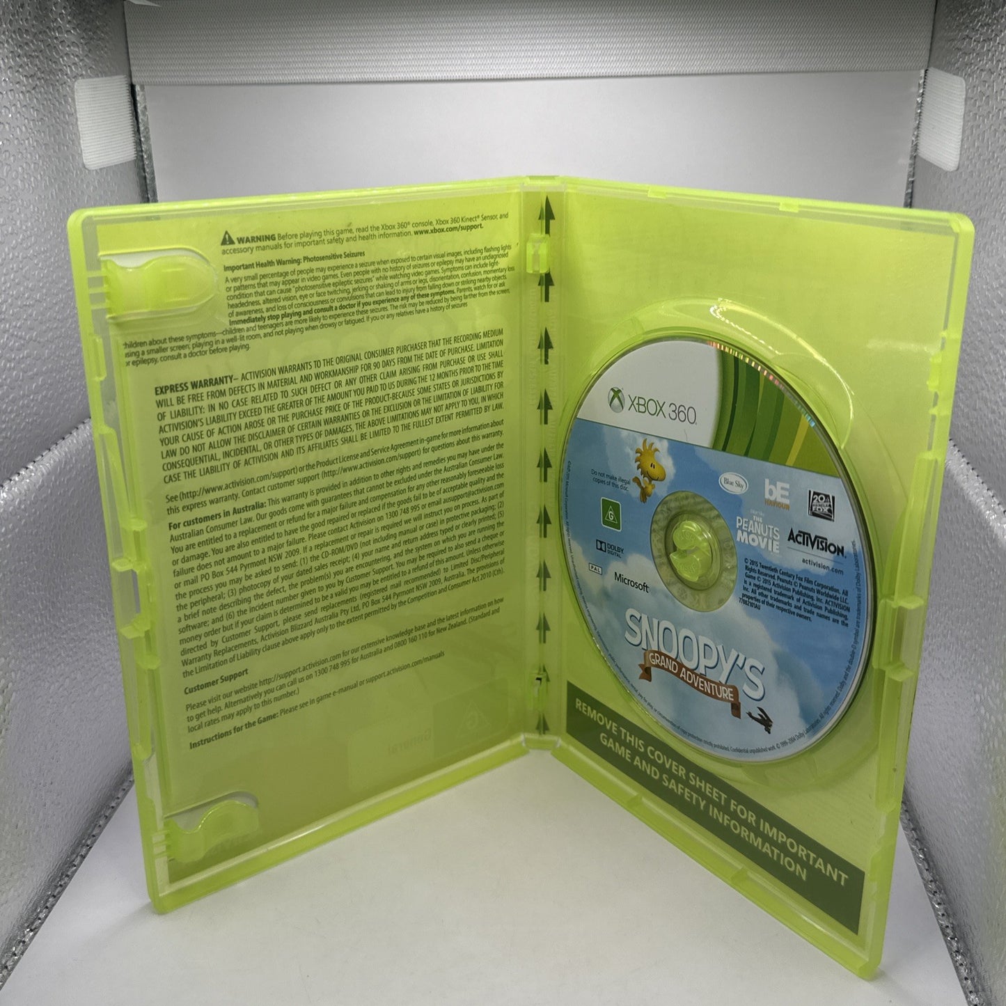 Snoopy's Grand Adventure • Xbox 360 Game + Manual (2015) PAL AUS Snoopy Peanuts