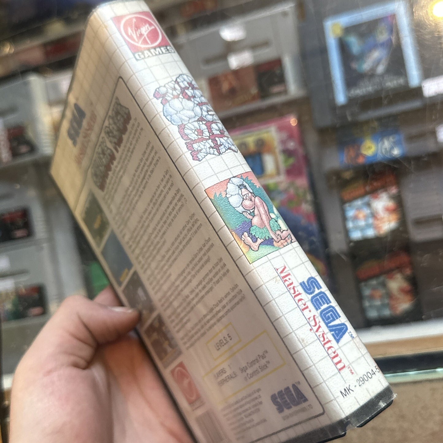 Chuck Rock • SEGA Master System Game In Box (1992) Boxed • PAL