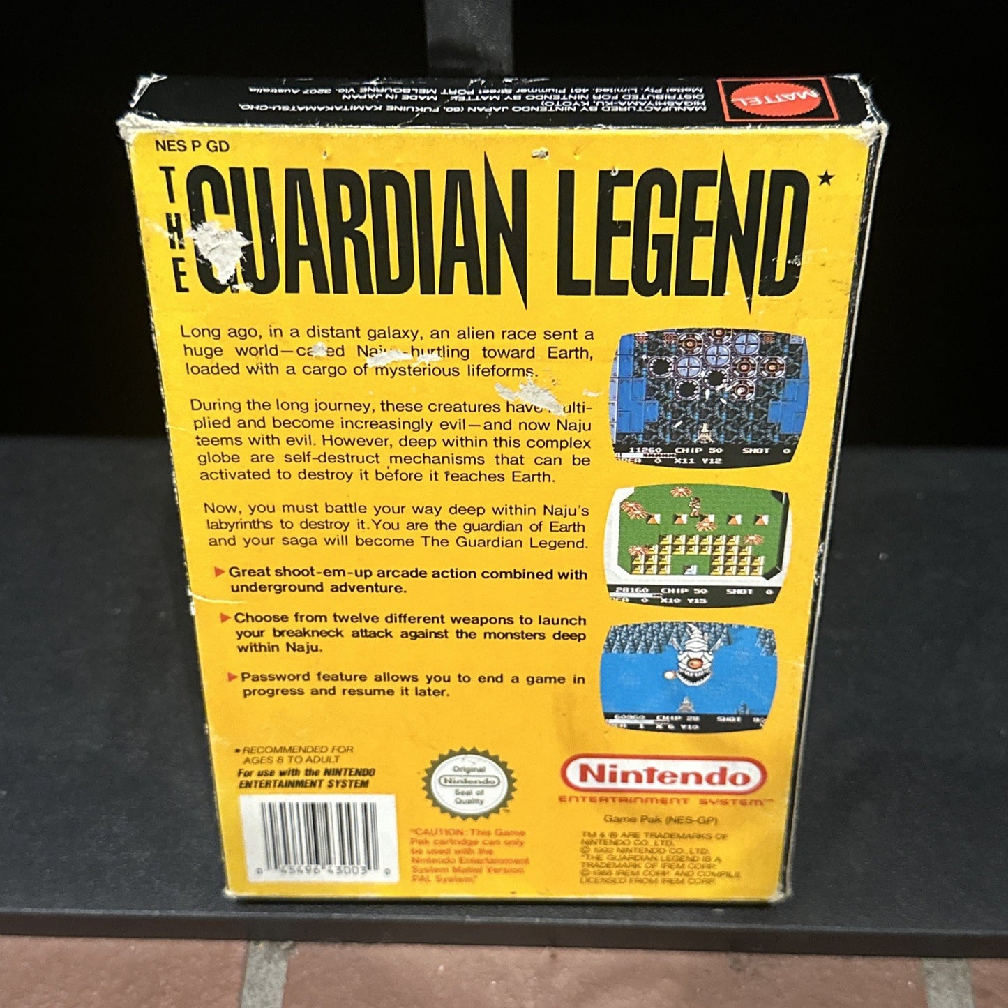 The Guardian Legend • Nintendo NES Game In Box + Manual PAL 1988 Boxed Complete