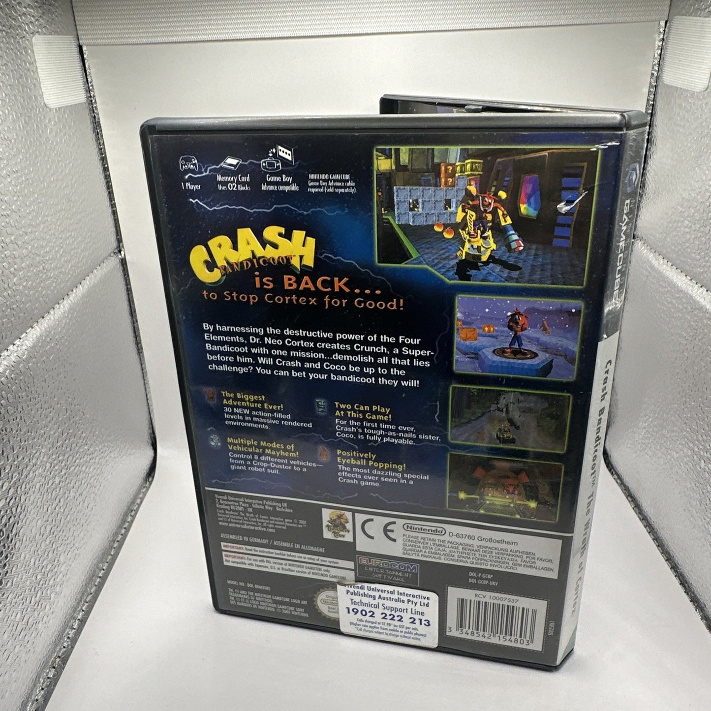 Crash Bandicoot The Wrath Of Cortex • Nintendo GameCube Game + Manual (2002) PAL
