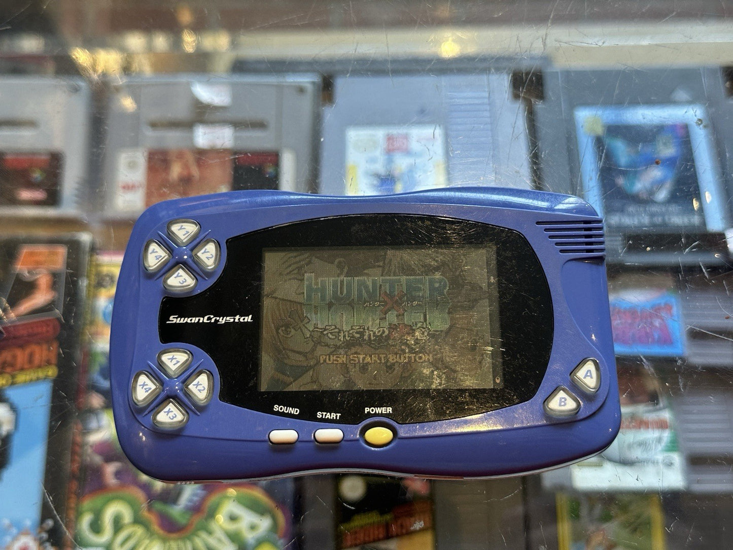 Bandai Wonder Swan Crystal Blue Violet Console Boxed + Manual • SwanCrystal