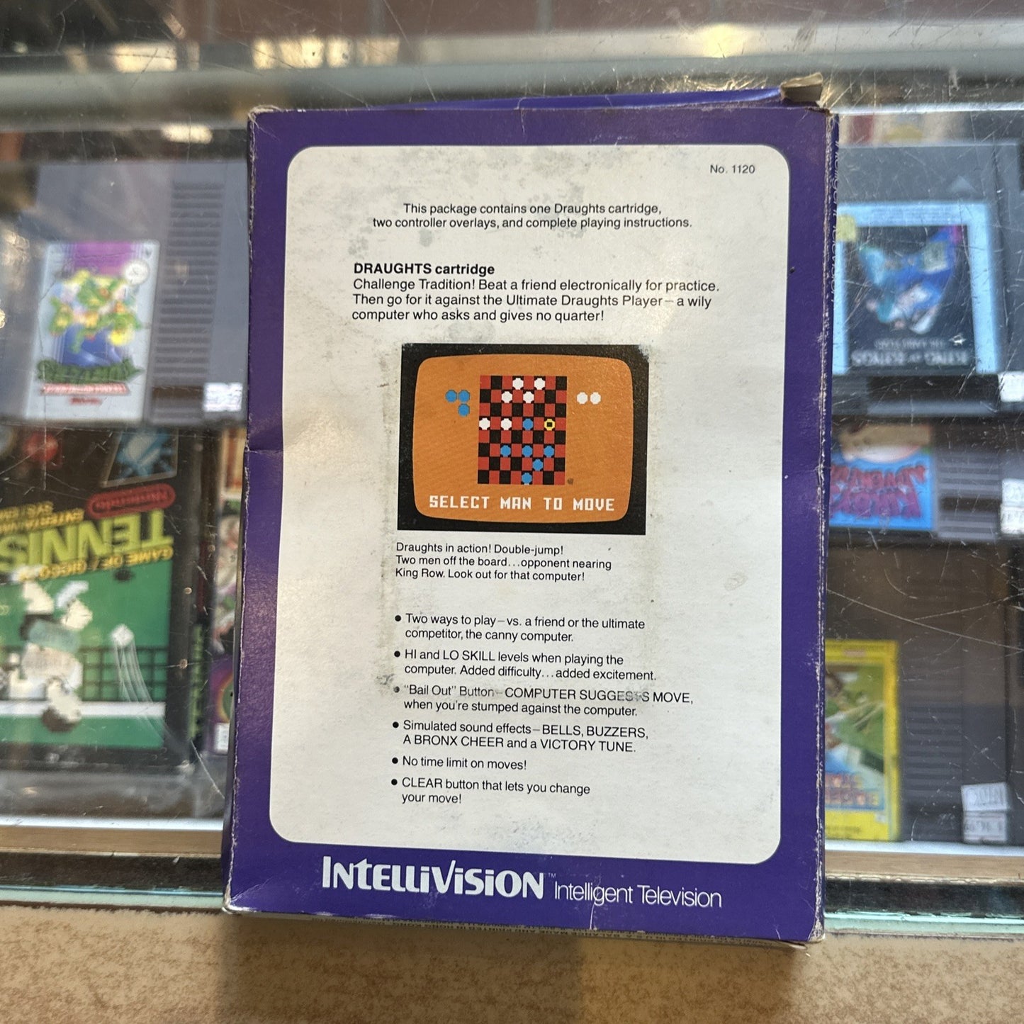 Draughts (Checkers) Intellivision Game + Manual & Overlays (1979) Boxed Complete