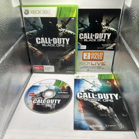 Call Of Duty: Black Ops • Xbox 360 Game + Manual (2010) AUS PAL • Complete • COD