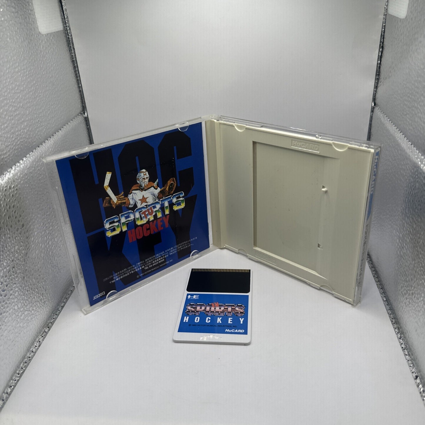 TV SPORTS HOCKEY • PC Engine Game + Manual (1993) Complete • Ice Hockey Hucard