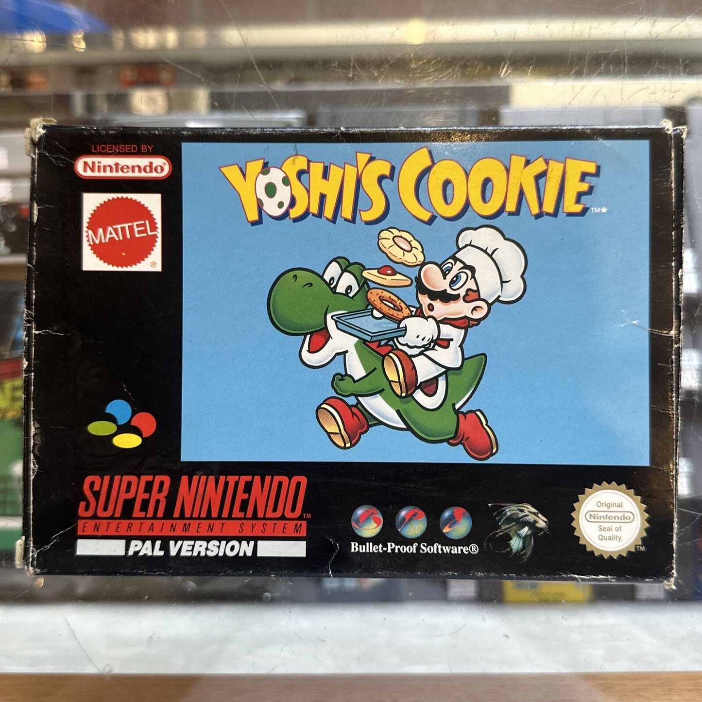 Yoshi's Cookie • Super Nintendo SNES Game In Box (1992) PAL • Boxed