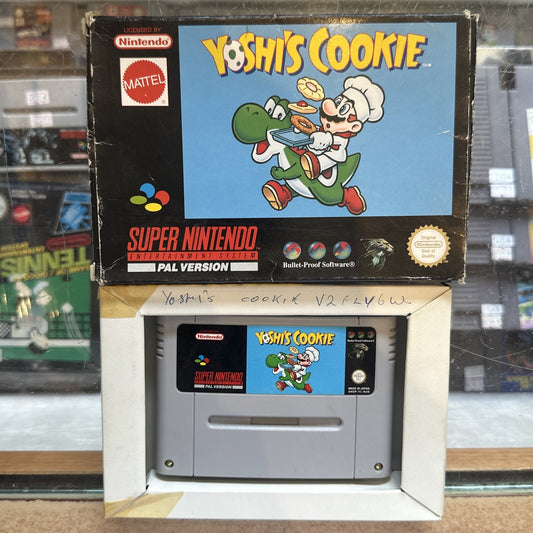 Yoshi's Cookie • Super Nintendo SNES Game In Box (1992) PAL • Boxed