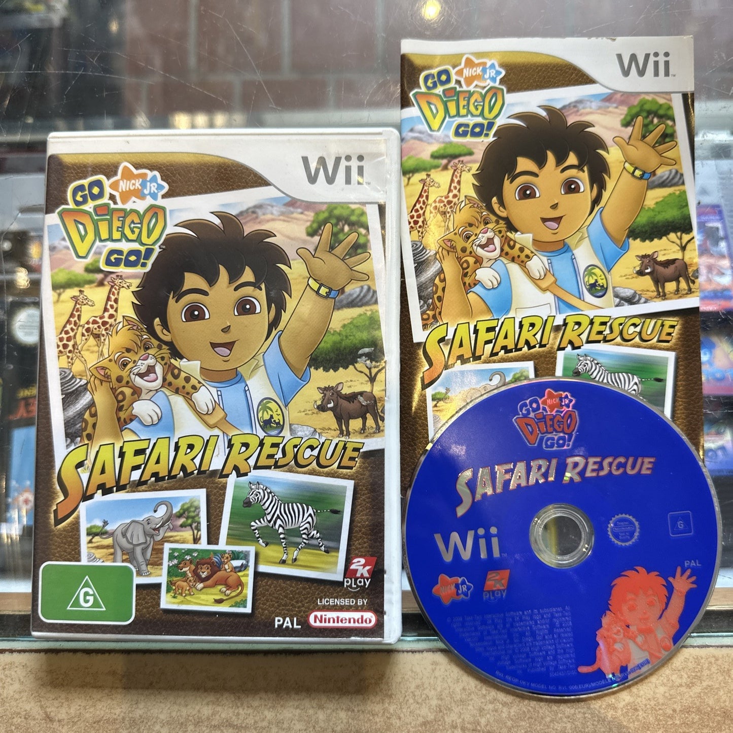 Go Diego Go! Safari Rescue • Nintendo Wii Game + Manual (2008) PAL AUS • Nick Jr