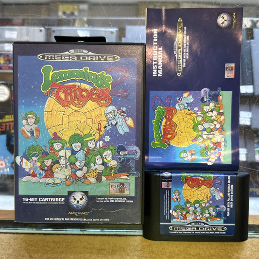 Lemming 2 Tribes • SEGA Mega Drive Game + Manual (1994) PAL • DMA Design