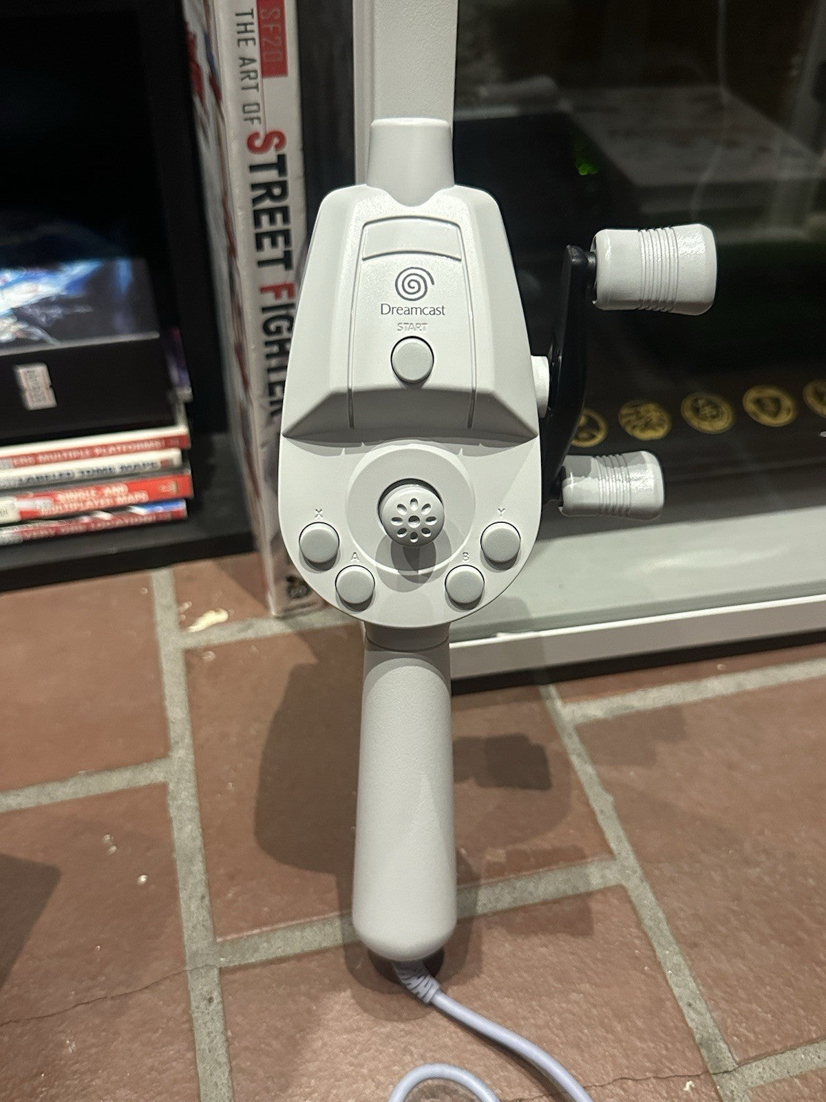 Sega Dreamcast Fishing Rod Controller + Box & Manual HKT-7800 USA Boxed Complete