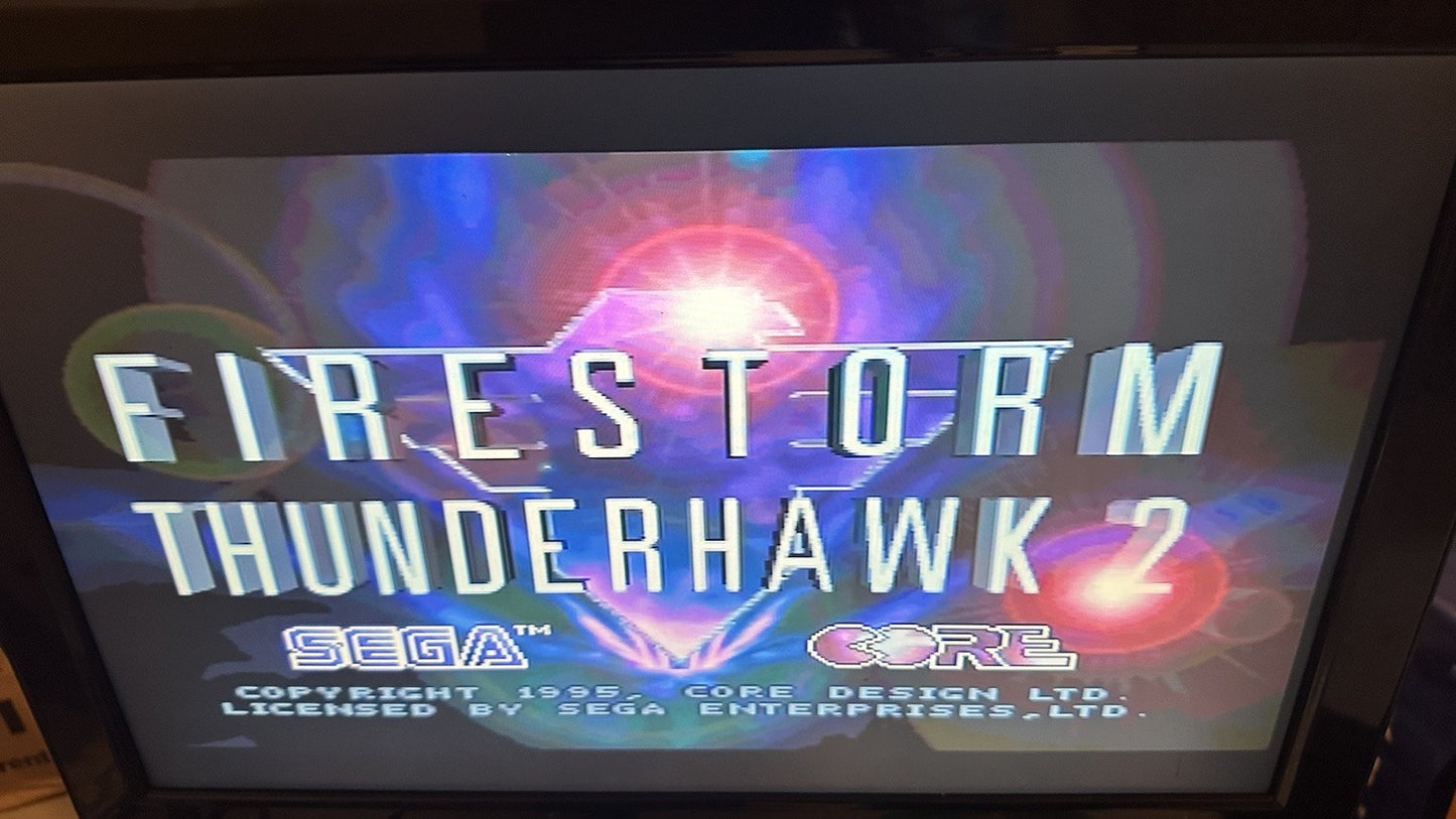 Firestorm Thunderhawk 2 • Sega Saturn Game + Manual (1995) PAL • Complete CIB