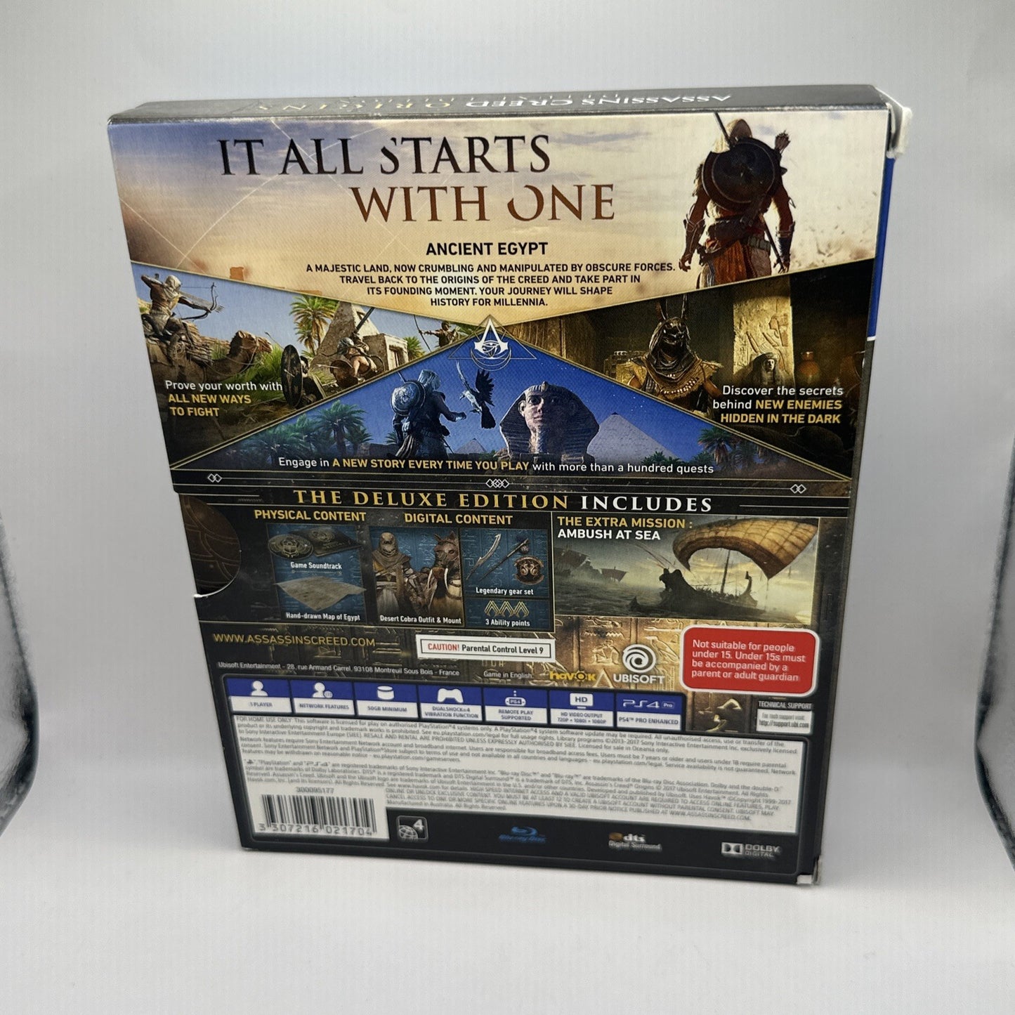 Assassin’s Creed: Origins Deluxe Edition • PlayStation 4 PS4 + Map & Manual + CD