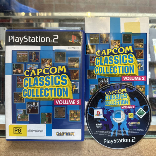 Capcom Classics Collection Volume 2 Playstation 2 PS2 Game + Manual PAL • Vol 2