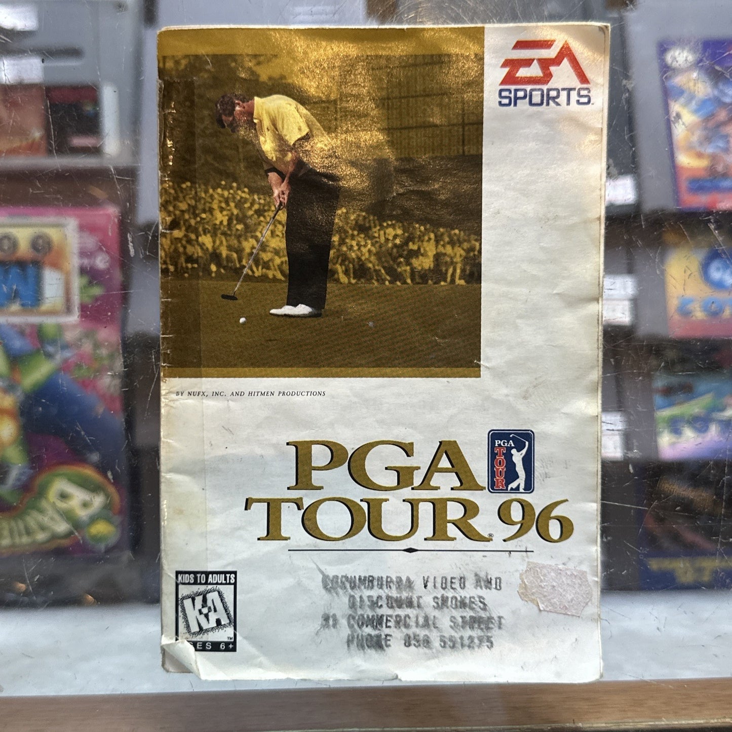 PGA Tour 96 • SEGA Genesis Game + Manual (1996) EA Sports Golf • Ex-Rental • CIB