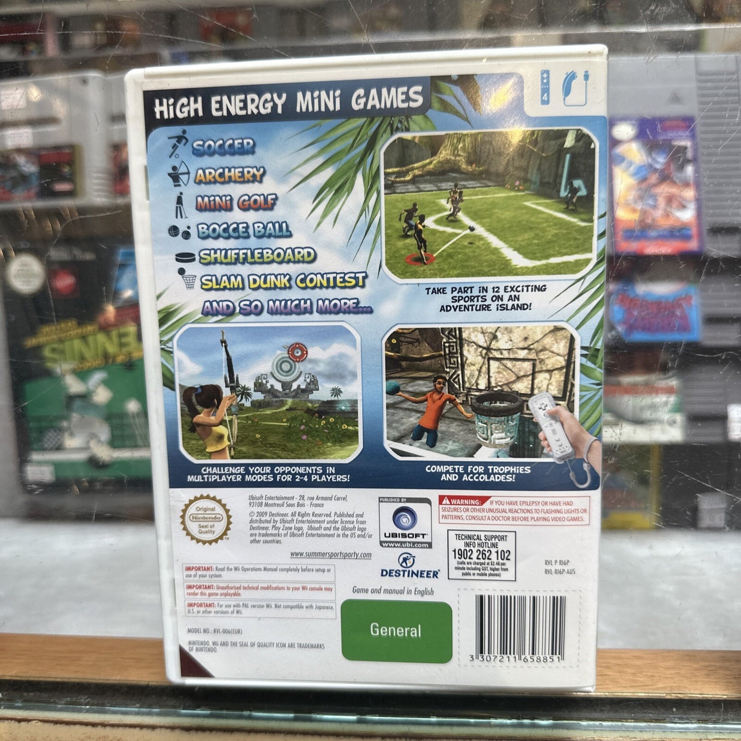 Summer Sports Party Nintendo Wii Game + Manual (2009) PAL AUS • Tested • Ubisoft