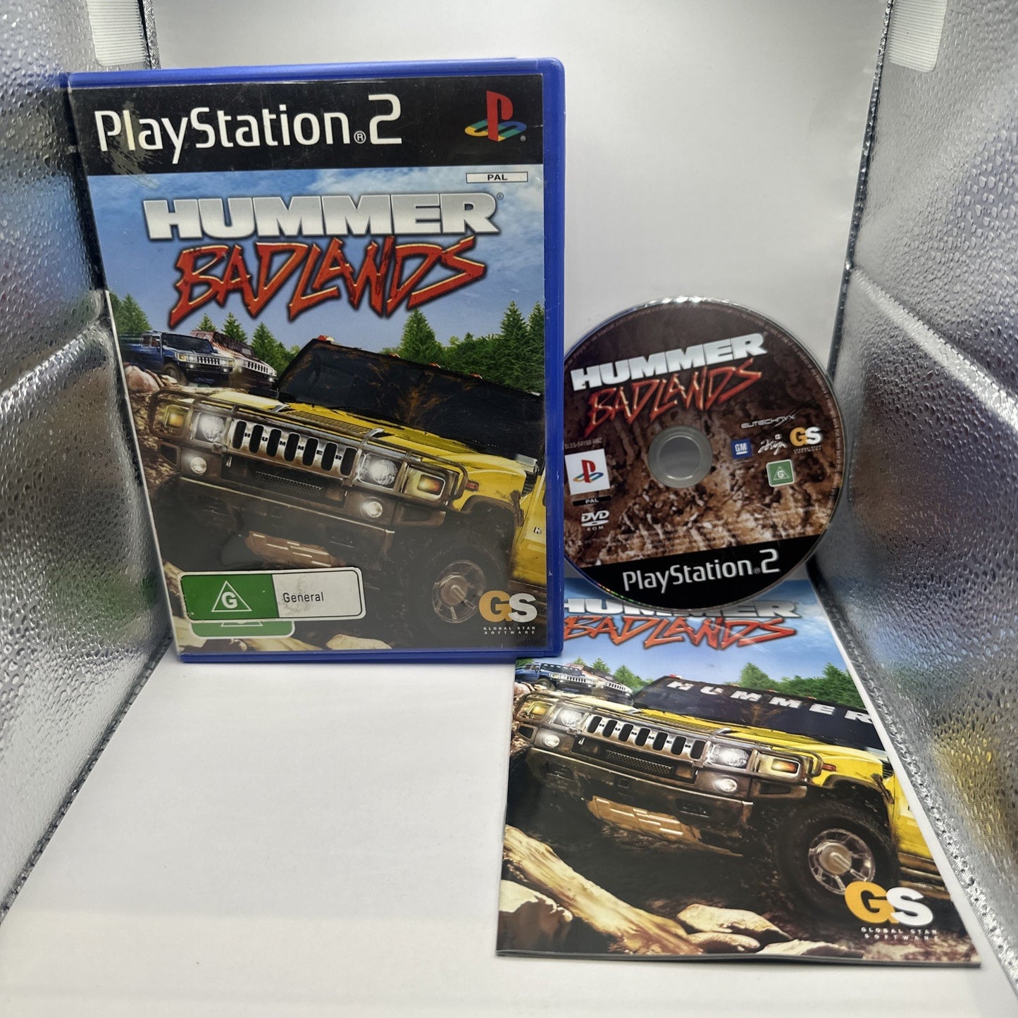 Hummer Badlands • PlayStation 2 PS2 Game + Manual (2006) AUS PAL • GM Car Games