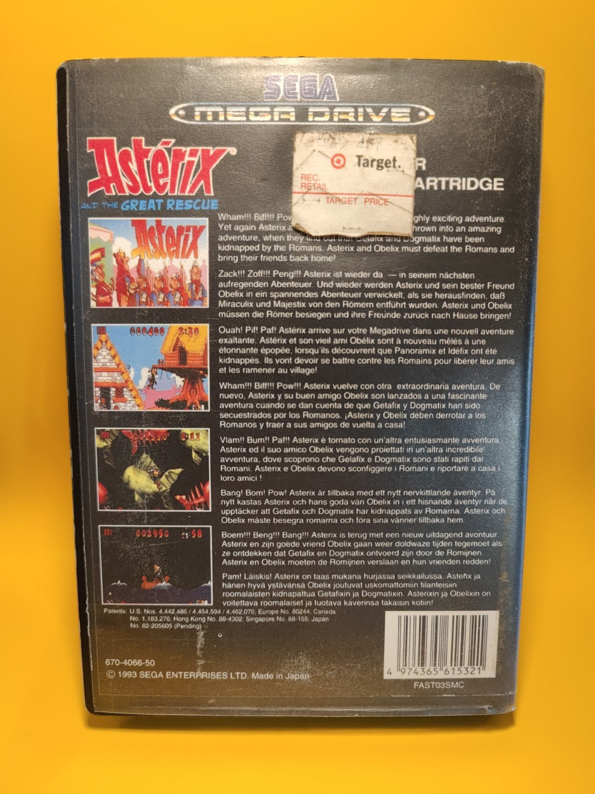 Asterix and the Great Rescue • Sega Mega Drive Game (1993) PAL • Complete