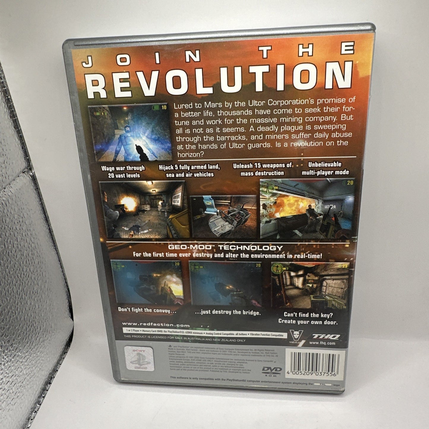 Red Faction • PlayStation 2 PS2 Game + Manual (2001) PAL AUS Complete CIB • THQ